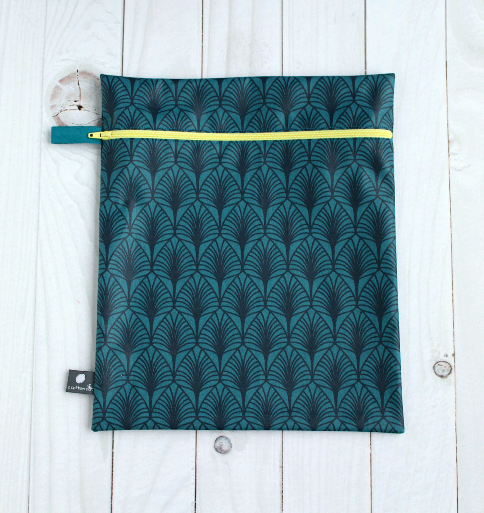 Pochette enduite maillot mouillé, trousse impermeable XL zippée – Image 2