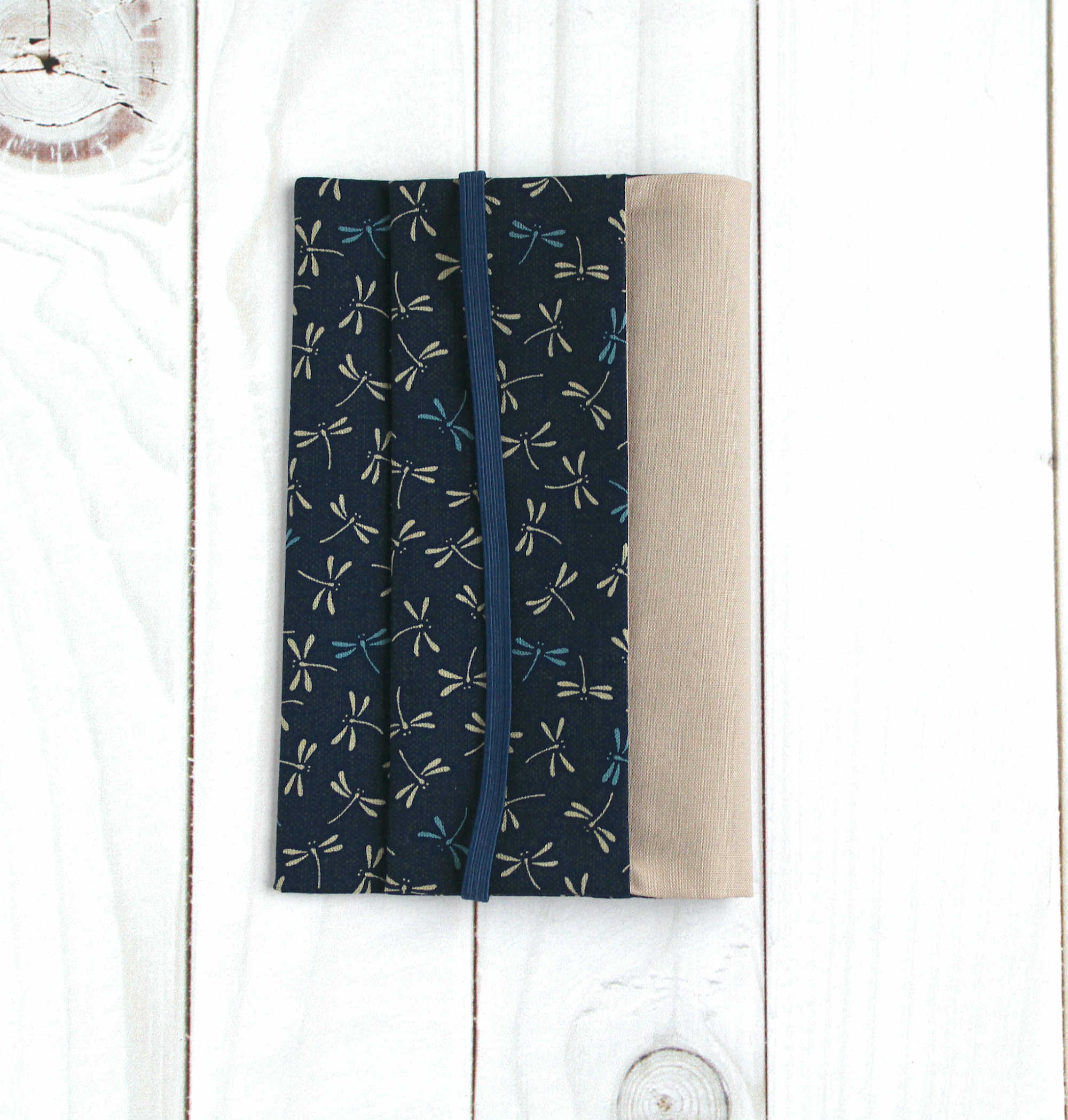 housse chequier tissu japonais libellules