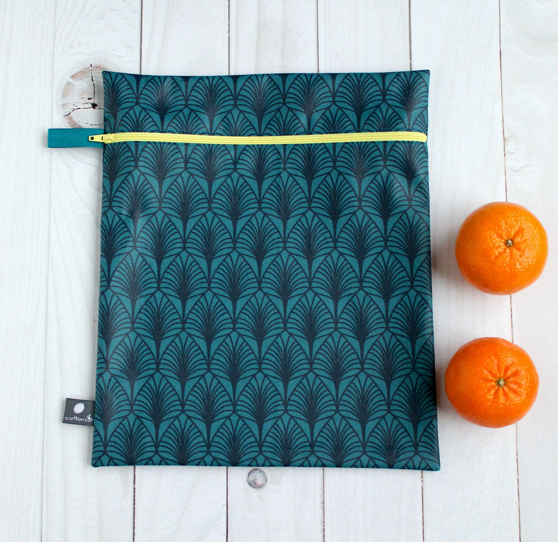 Pochette enduite maillot mouillé, trousse impermeable XL zippée – Image 5