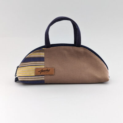trousse en toile basque taupe avec anses