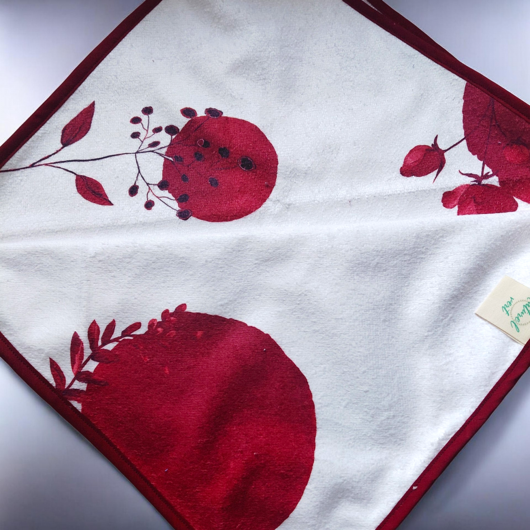Cape de bain bébé fait main – Éponge ultra douce Oeko-Tex – Motif souris adorable – Fabrication française – Image 3