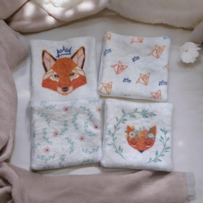 Lot de 4 lingettes lavables bébé – Microfibre douce & bambou Oeko-Tex – Réutilisables 10x10 cm