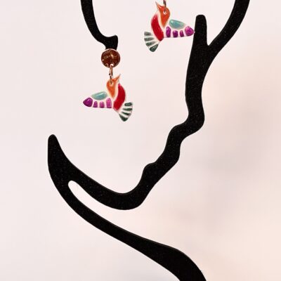 Boucles d’oreilles « Oiseaux » en pâte polymère