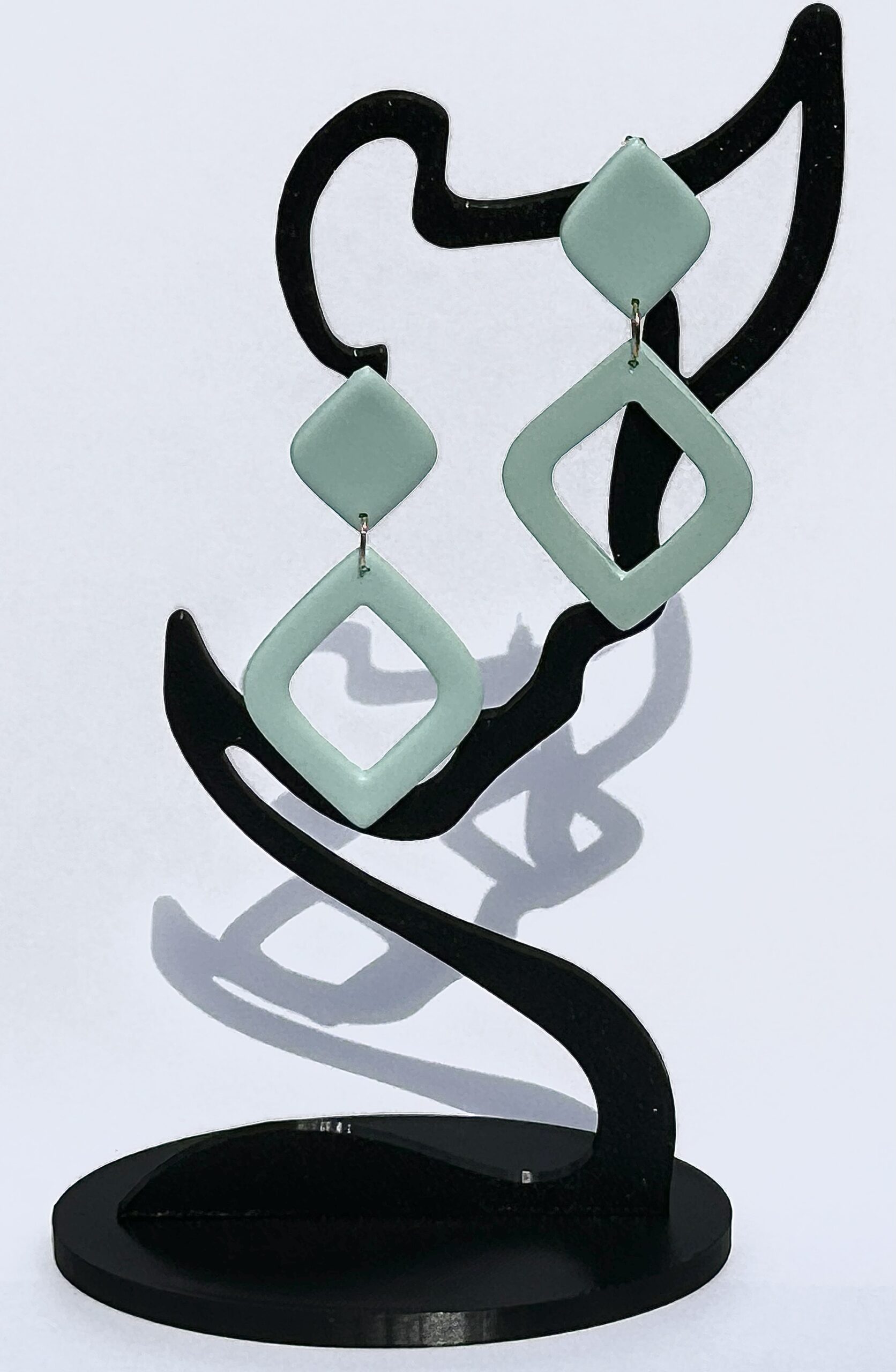 Boucles d’oreilles « Palm Springs » vert pastel