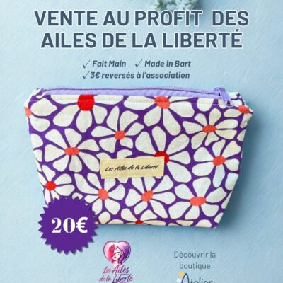Petite trousse de toilette au profit des ailes de la liberté