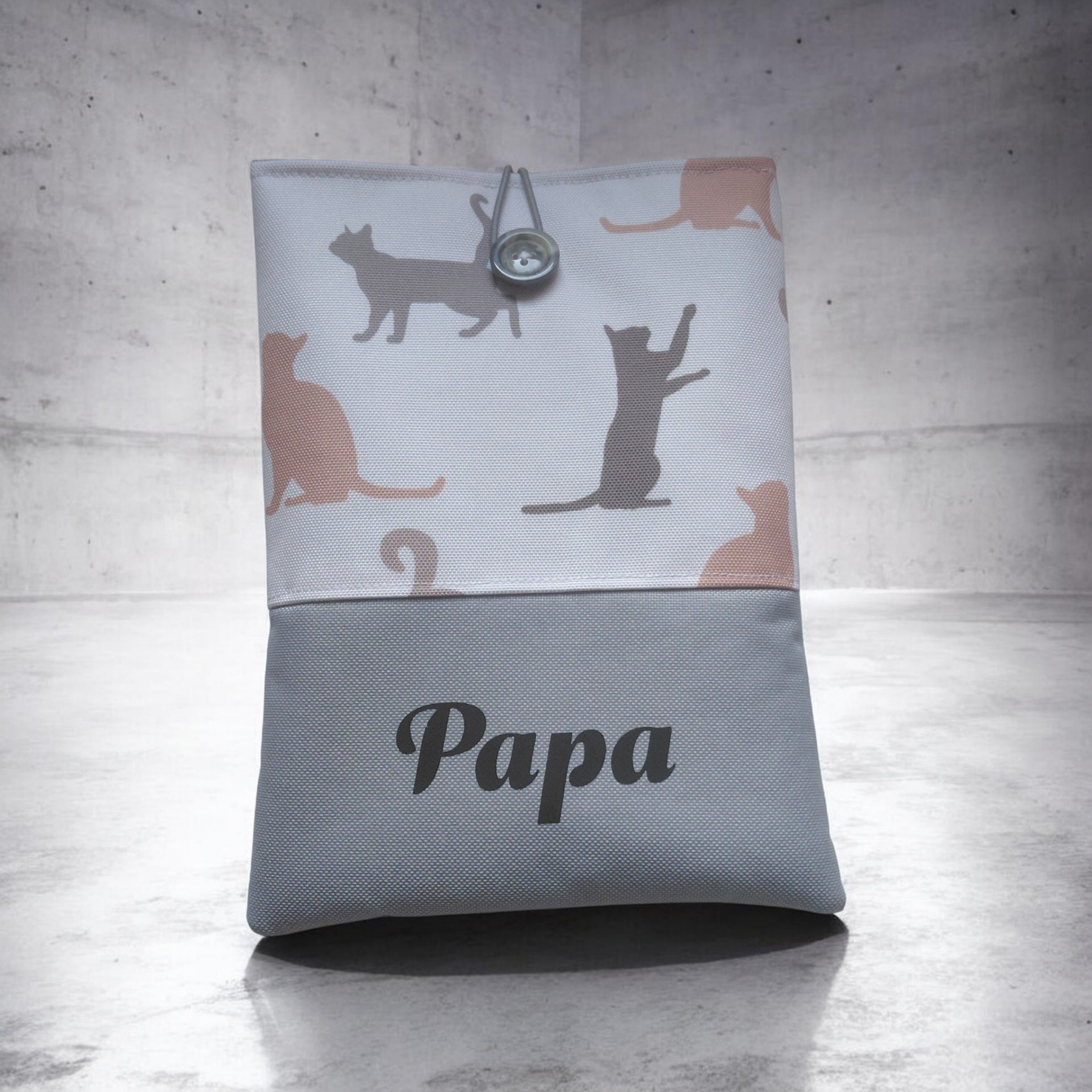 Pochette livre personnalisée Papa – Étui imperméable molletonné pour livre, tablette ou liseuse – Cadeau papa original