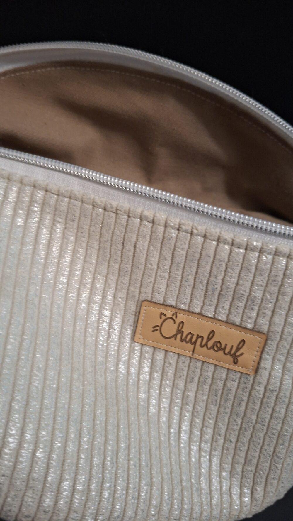 Sac banane velours côtelé collection Floraison d'Ivoire – Image 4