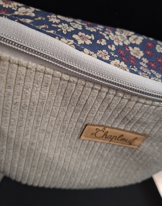 Sac banane velours côtelé collection Floraison d'Ivoire – Image 3