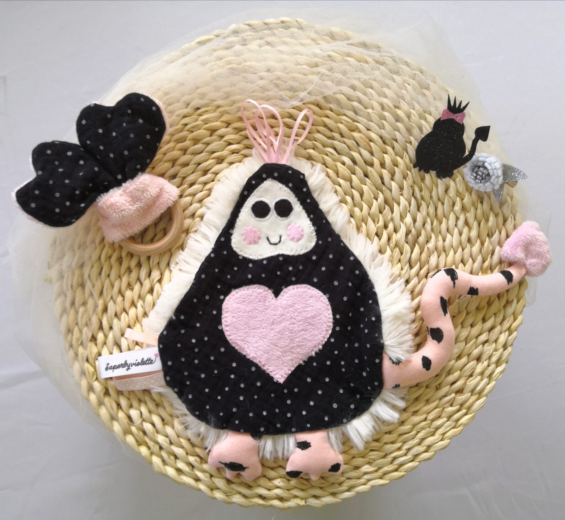 Doudou plat fille personnalisé – Image 2