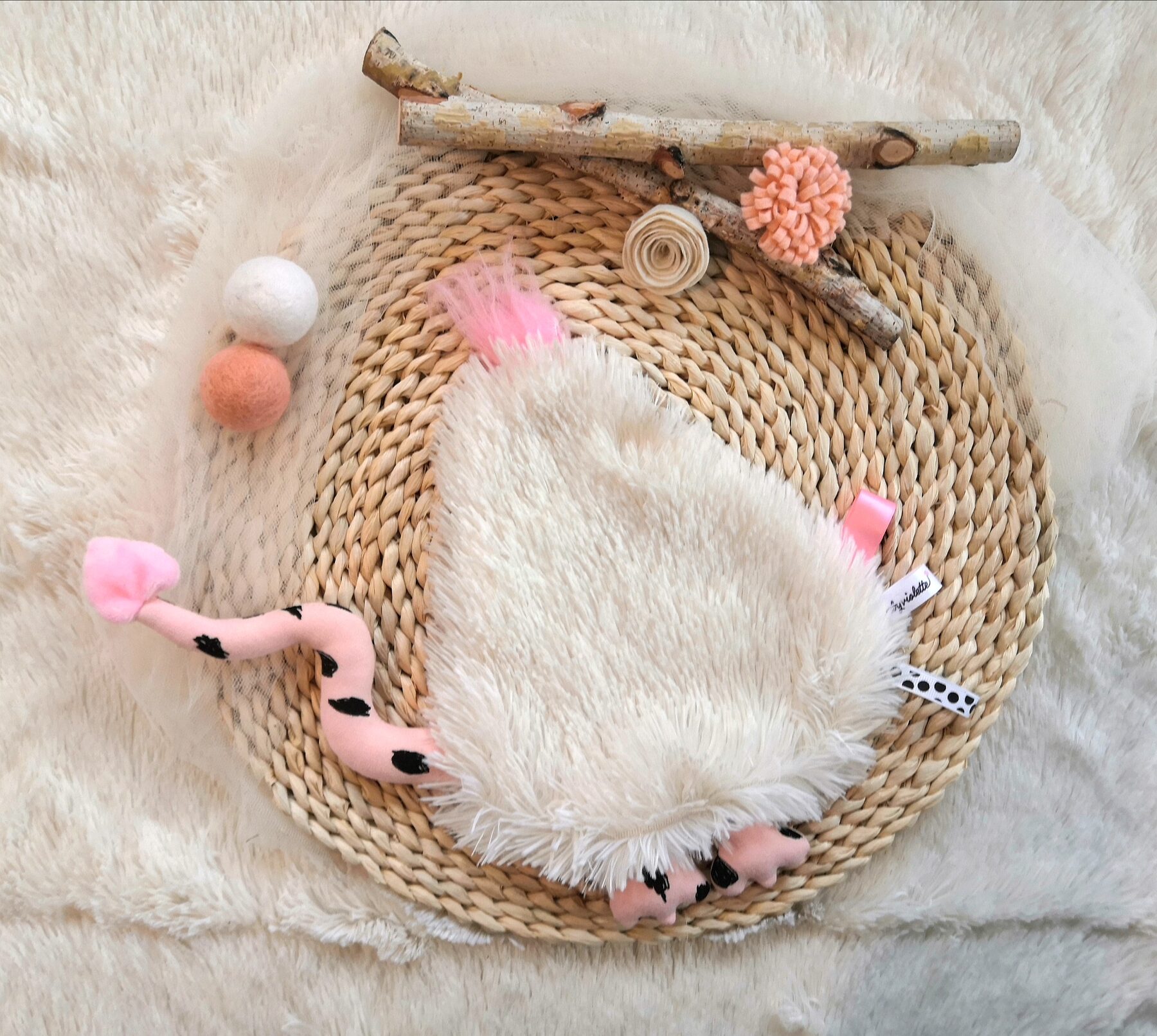 Doudou plat fille personnalisé – Image 6