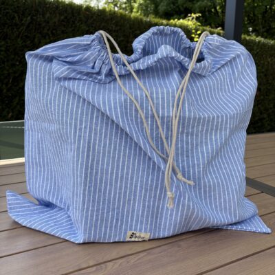 Sac à linge à rayure bleu pour les Vacances (grande capacité)