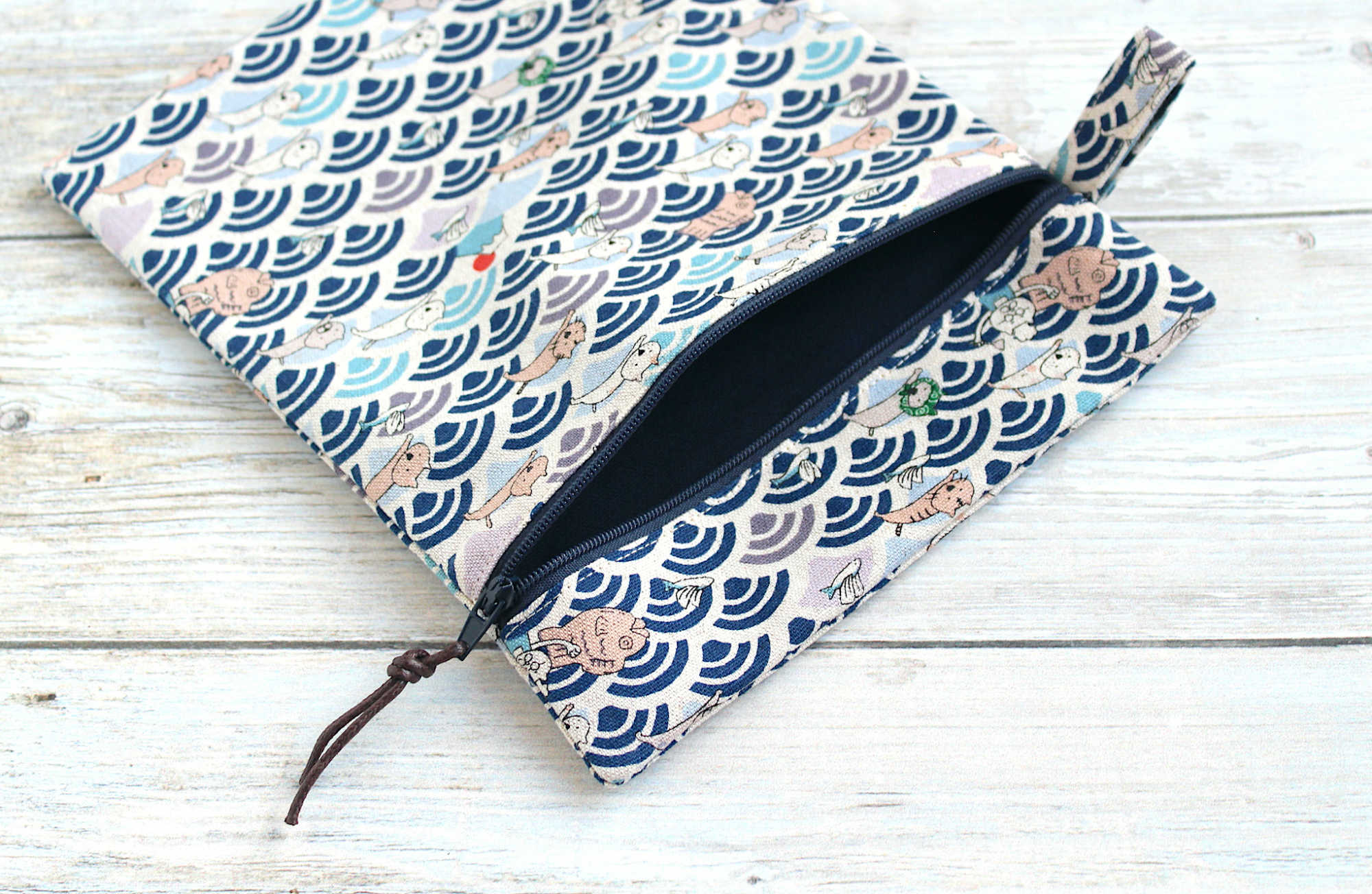 pochette tissu japon chats