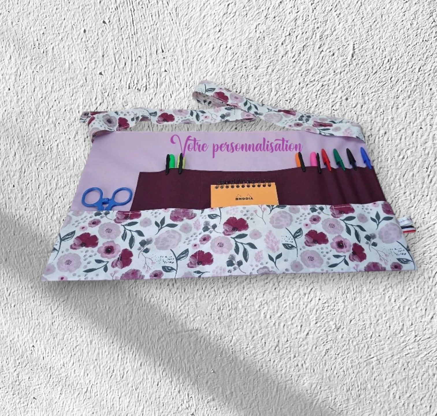 Tablier maîtresse - maitre - Atsem, tablier multipoches personnalisable, cadeau de fin d'année scolaire – Image 2