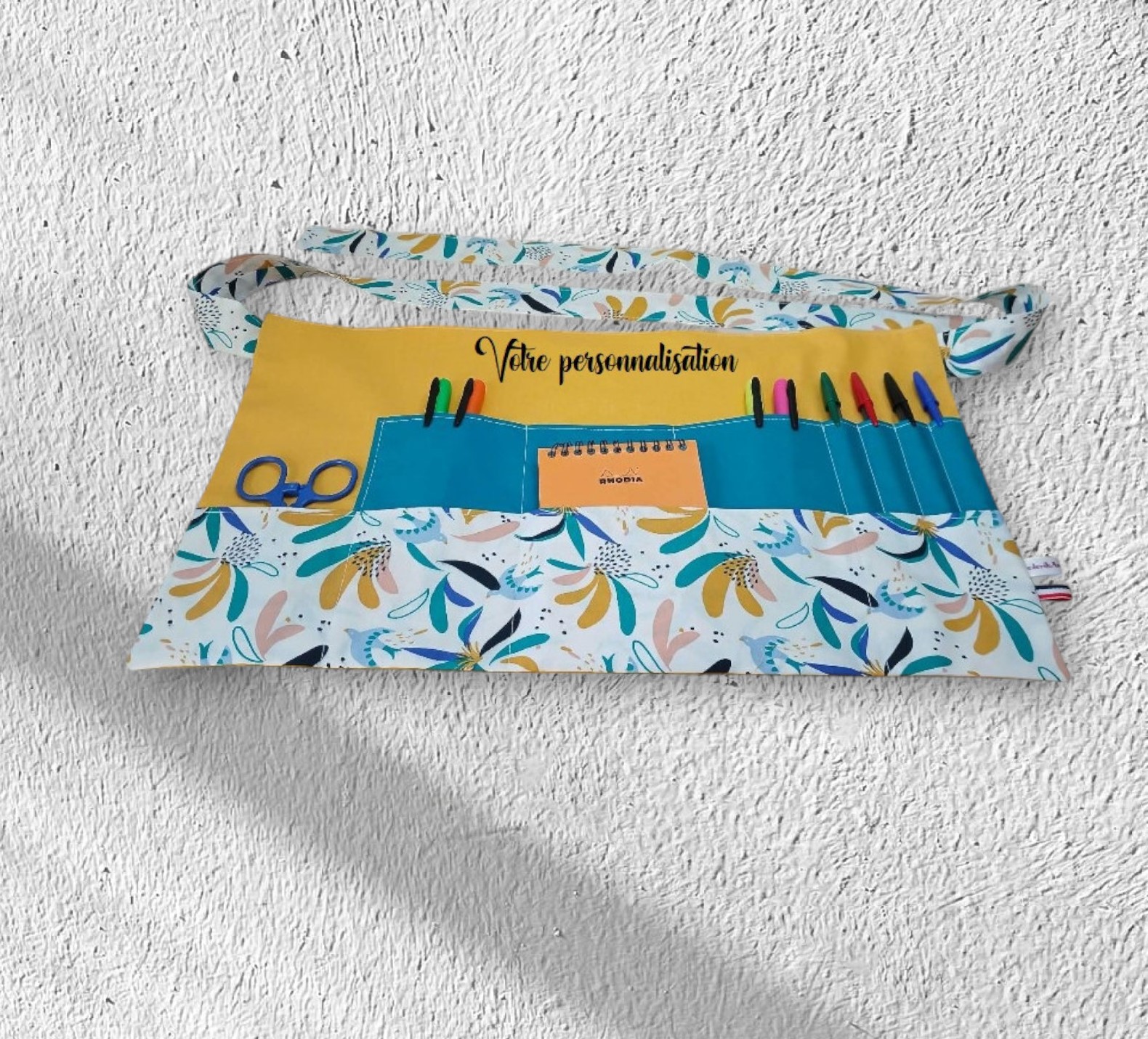 Tablier maîtresse - maitre - Atsem, tablier multipoches personnalisable, cadeau de fin d'année scolaire – Image 4