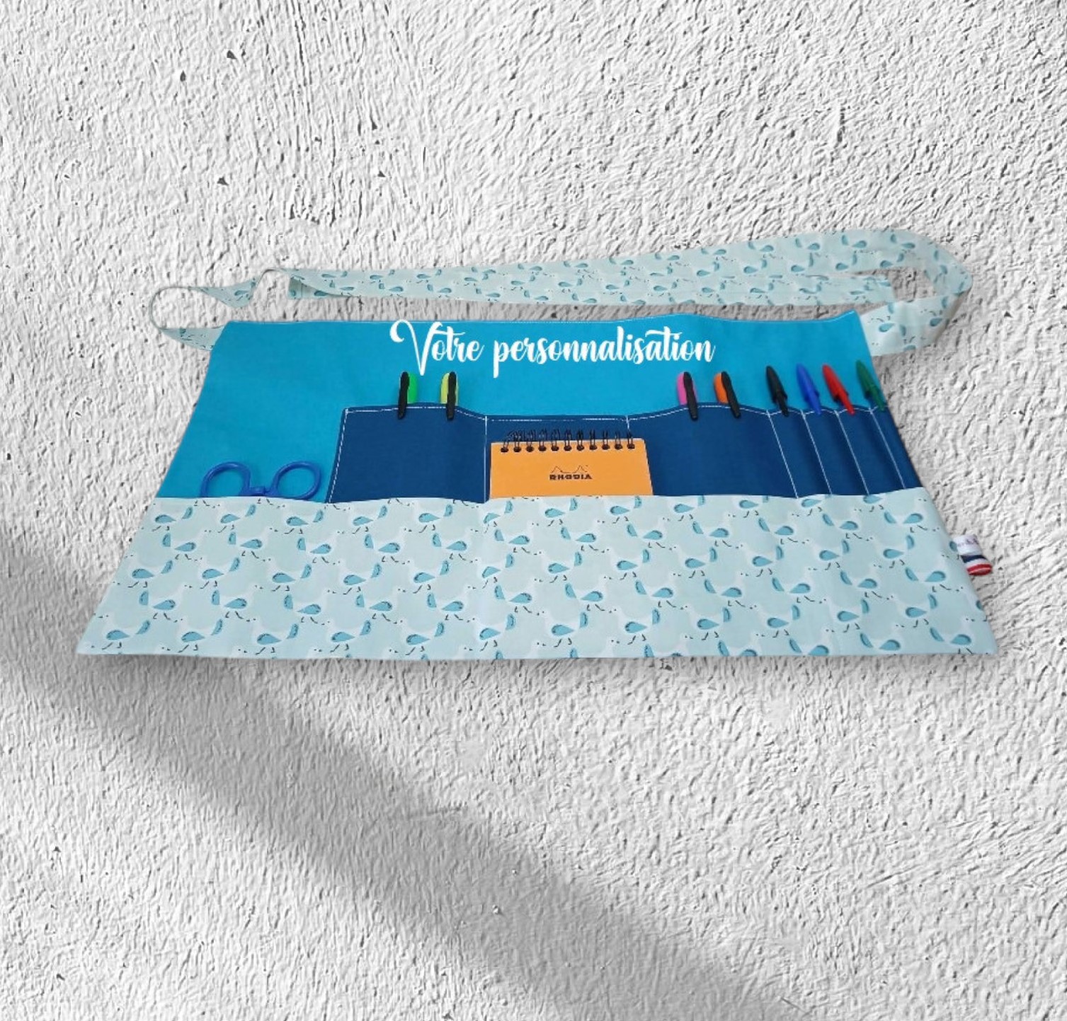 Tablier maîtresse - maitre - Atsem, tablier multipoches personnalisable, cadeau de fin d'année scolaire – Image 5