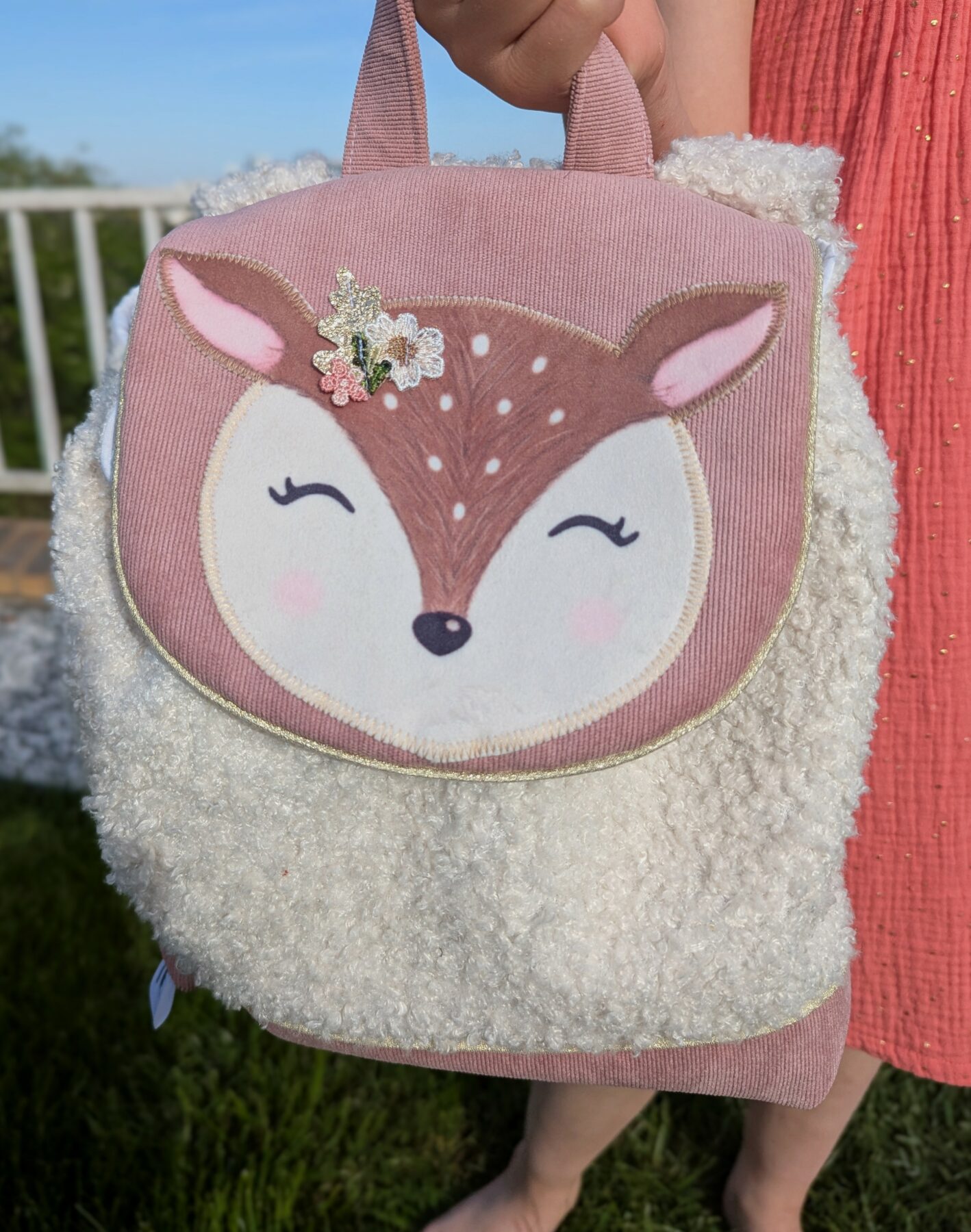 Sac à dos maternelle biche – Image 3
