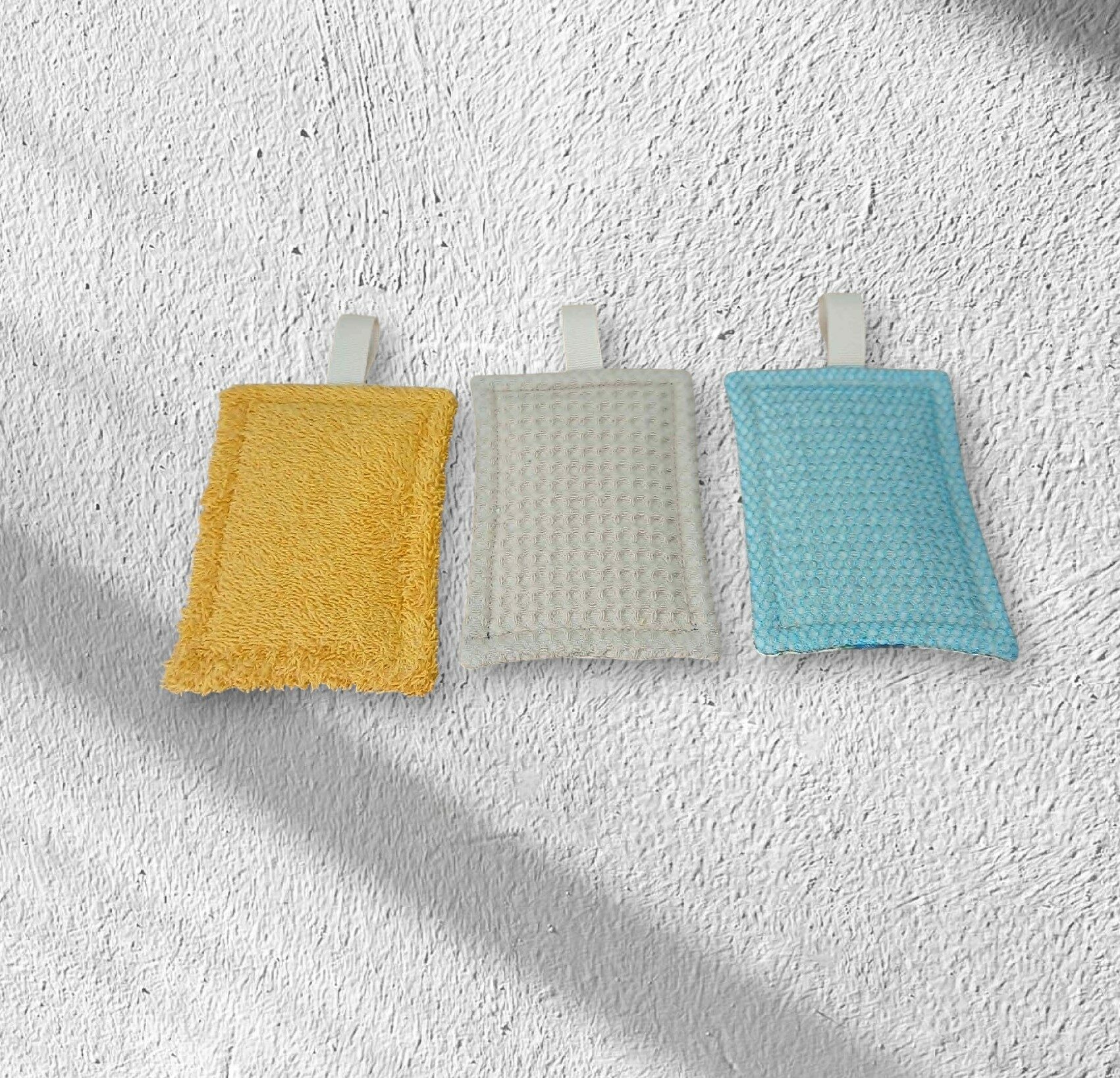 Panière de 6 feuilles d'essuie tout et 3 éponges lavables 100 % coton, – Image 10