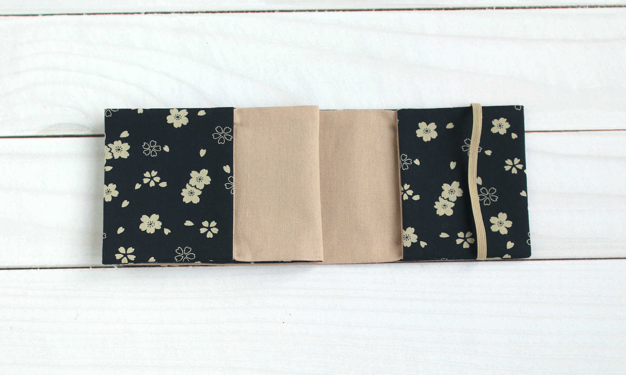 Porte chequier talon gauche, protege chequier long tissu japon, accessoire japonais – Image 4