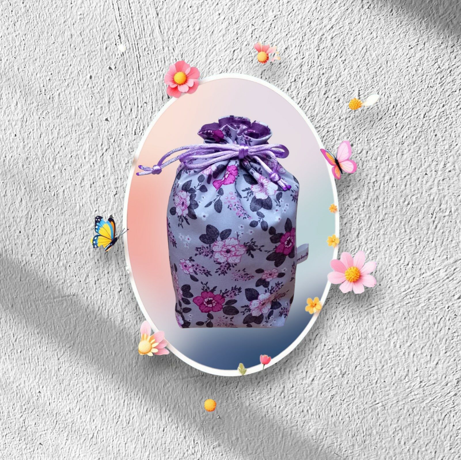 Kit beauté éco-responsable composé de 7 lingettes lavables, d’un bandeau de soin et d’un pochon de rangement en coton – Image 3