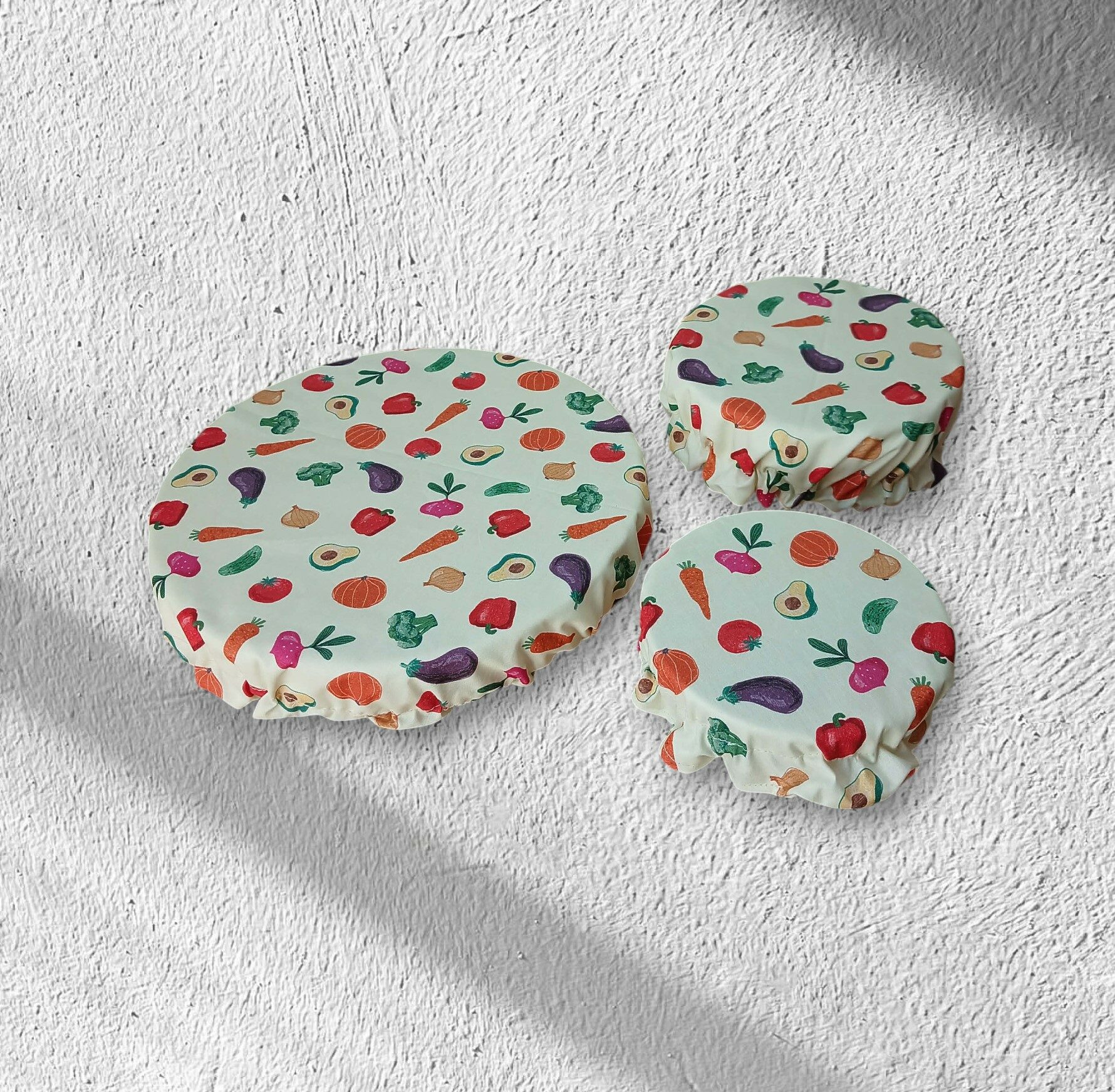 lot de 3 charlottes alimentaires coton enduit doublé coton alimentaire modèle au choix – Image 3