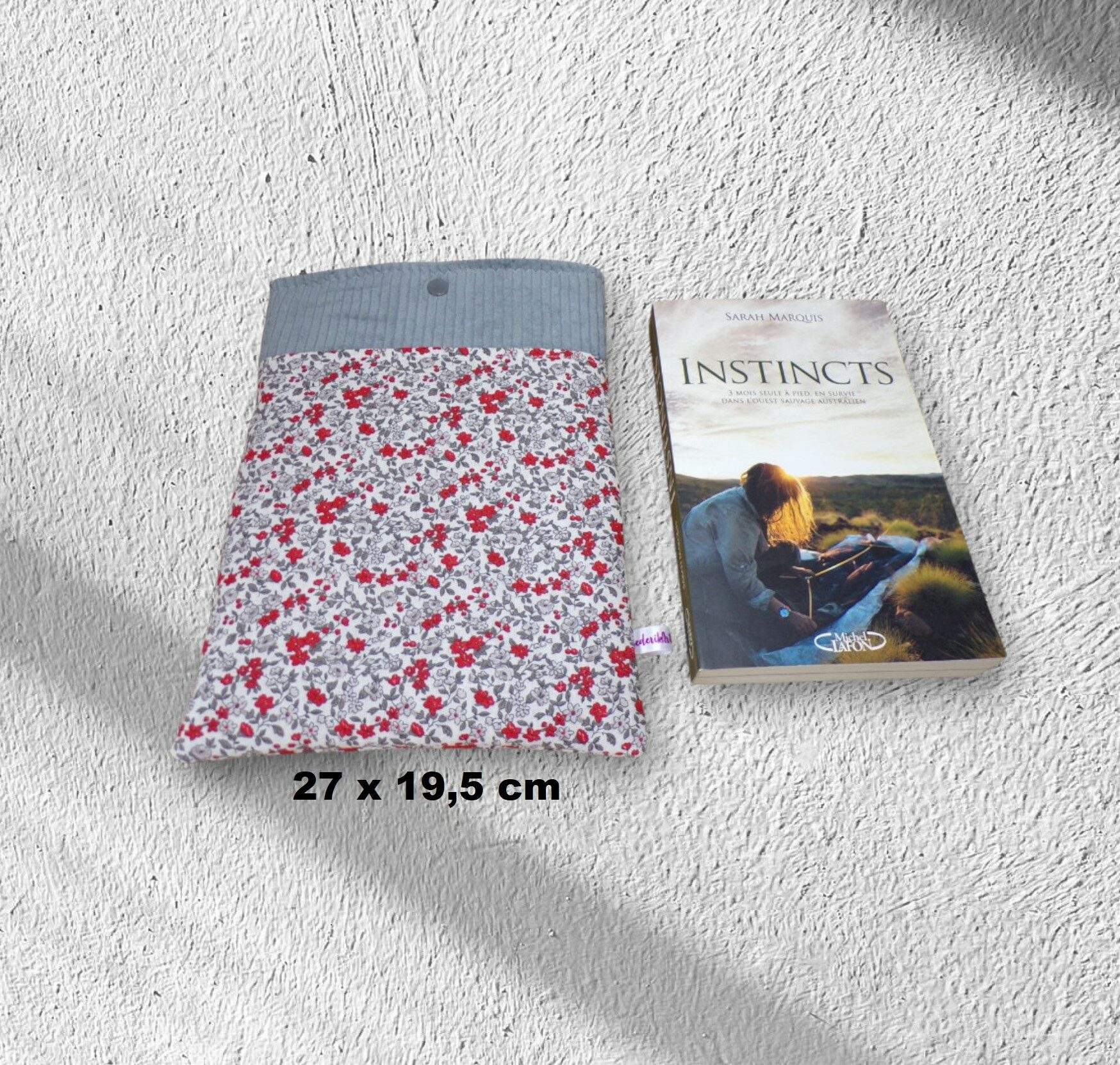 pochette à livre, sac à livre, pochette pour tablette molletonnée, modèles au choix – Image 3