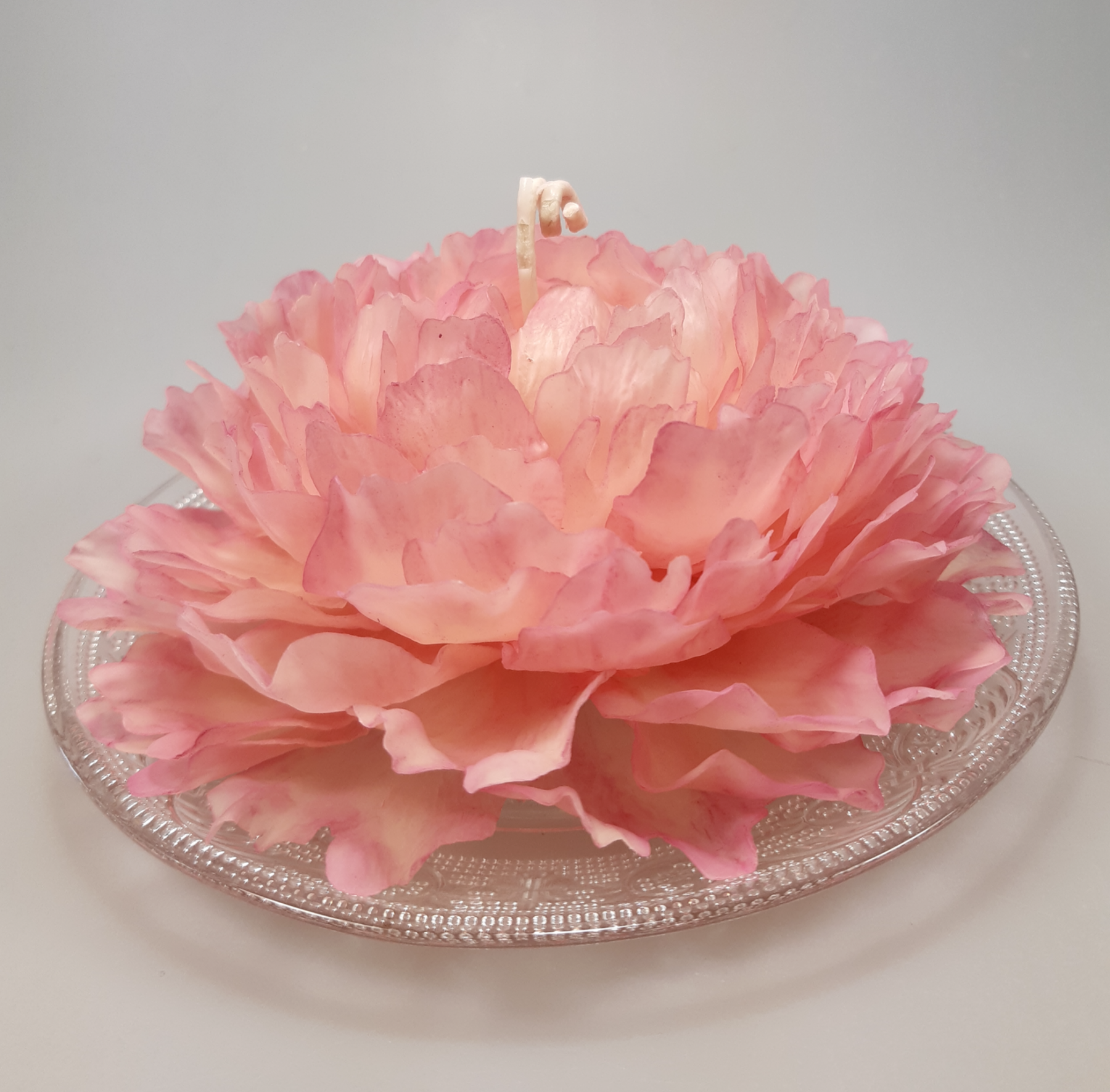 Bougie Pivoine en Cire d’Abeille – Sculptée à la Main – Image 9