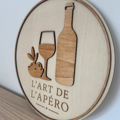 L'art de l'apéro - Cadre décoratif en bois