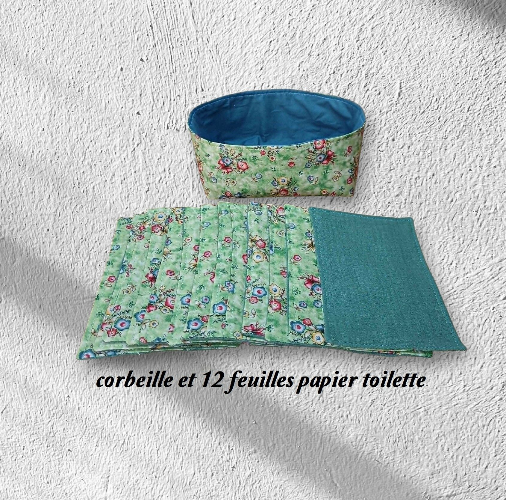papier toilette lavable, réutilisable en lot de 5 feuilles coton /double gaze de coton modèle au choix – Image 9