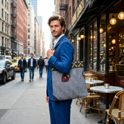 sac a courses pliable wax tissu homme