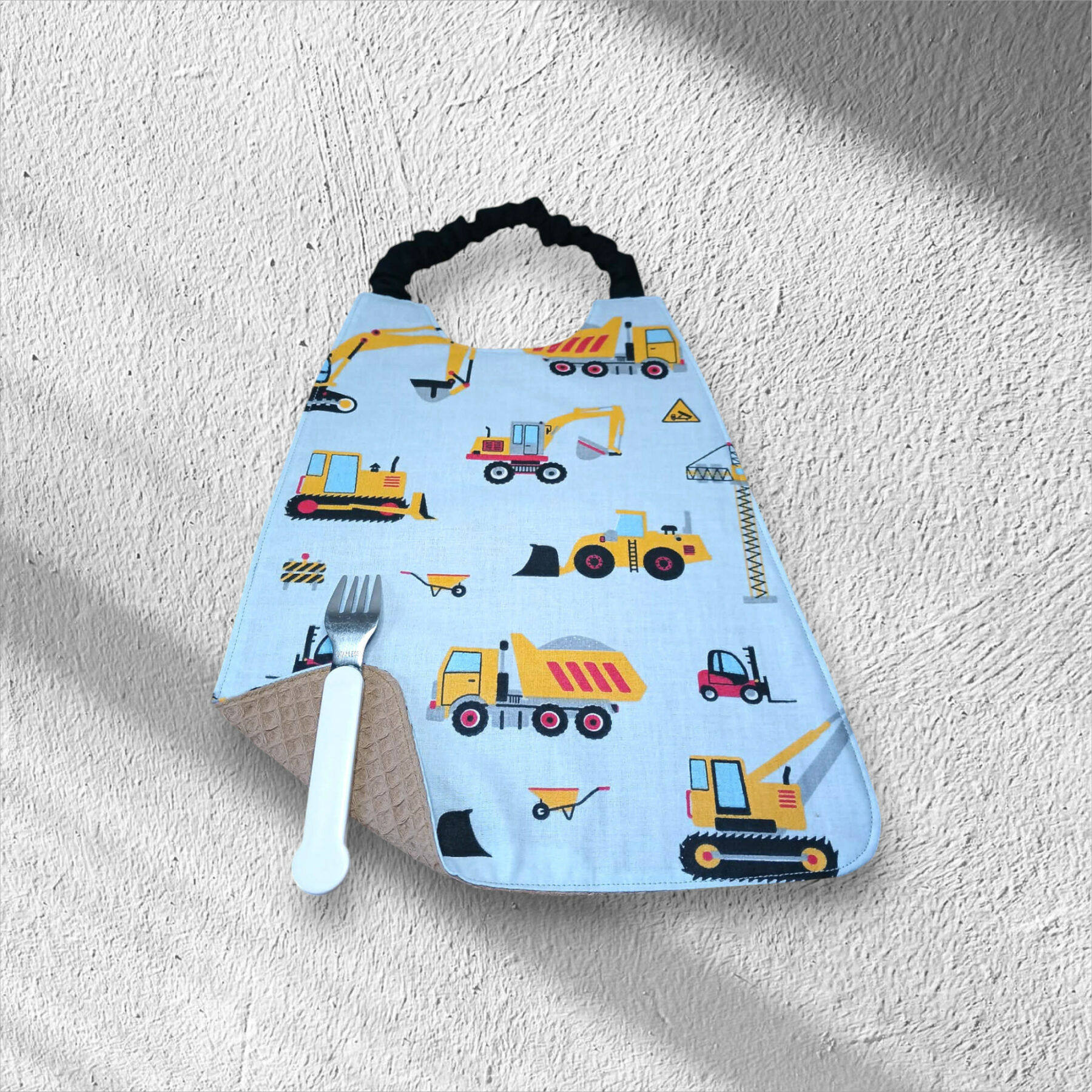 Serviette de table enfant, bavoir maternelle, modèle garçons et animaux au choix – Image 2