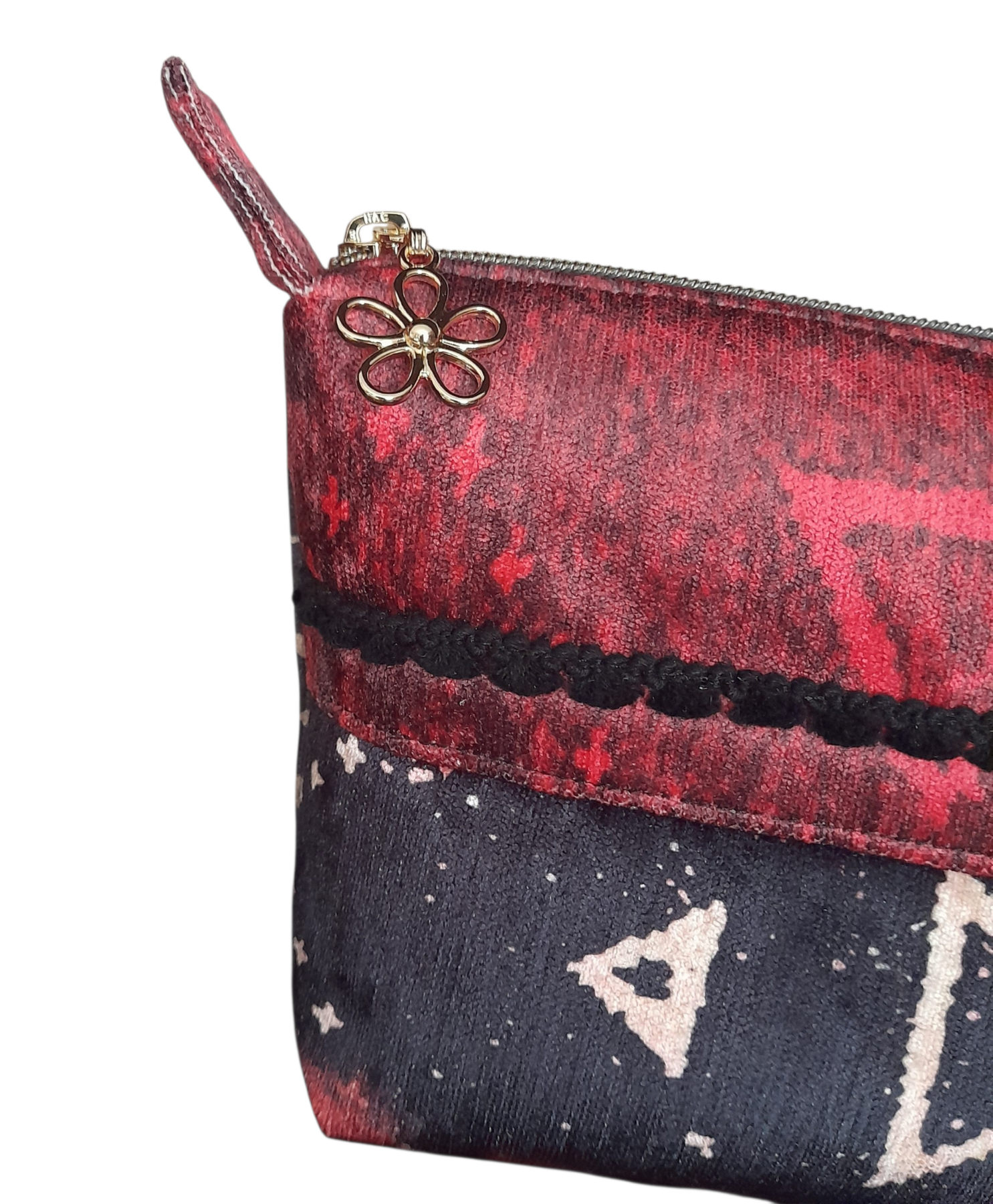 Trousse en velours à fermeture zippée – Image 6