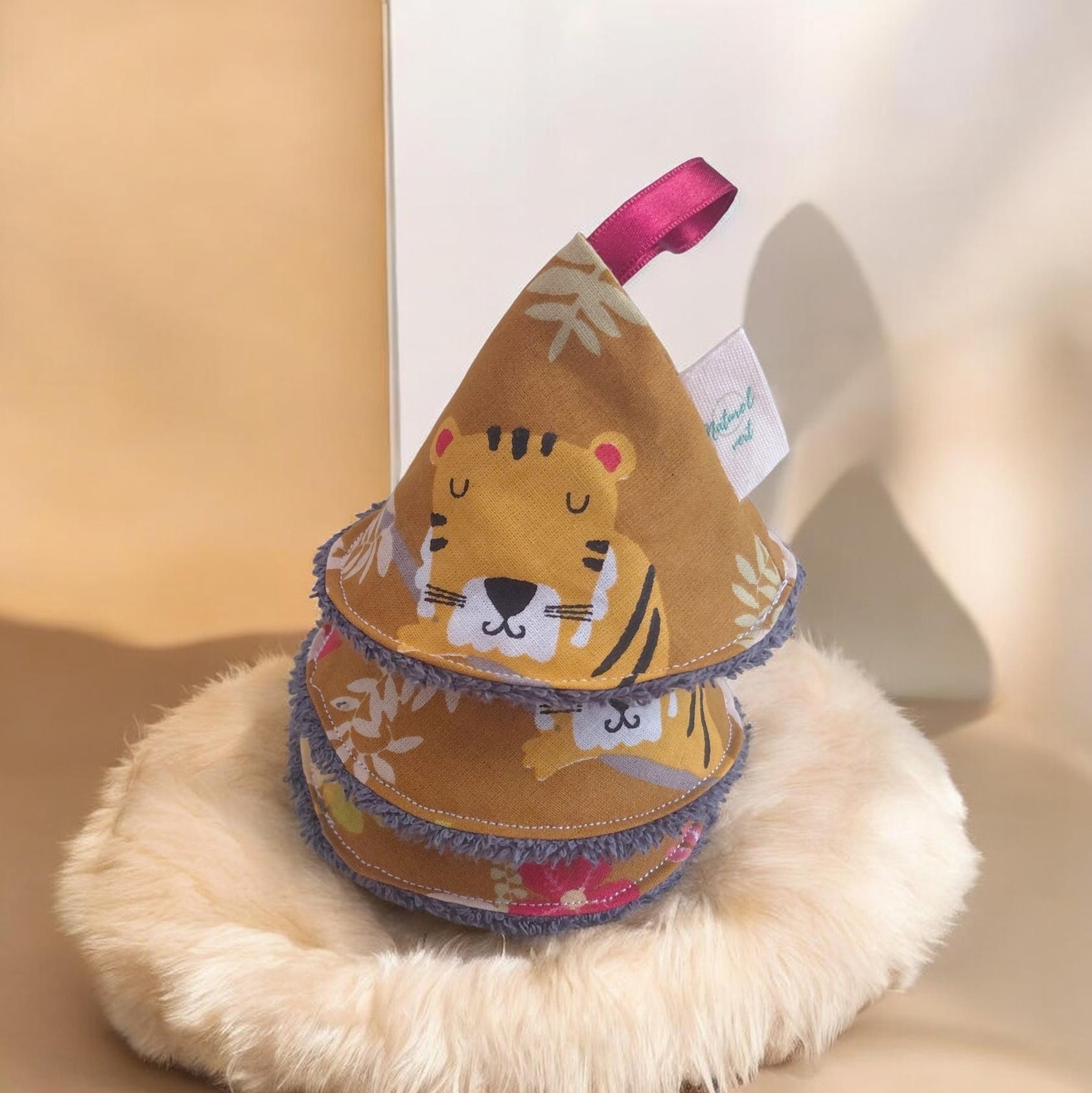Lot de 3 Tipis à pipi bébé – Coton Oeko-Tex & éponge absorbante – Accessoire change garçon fait main – Image 2