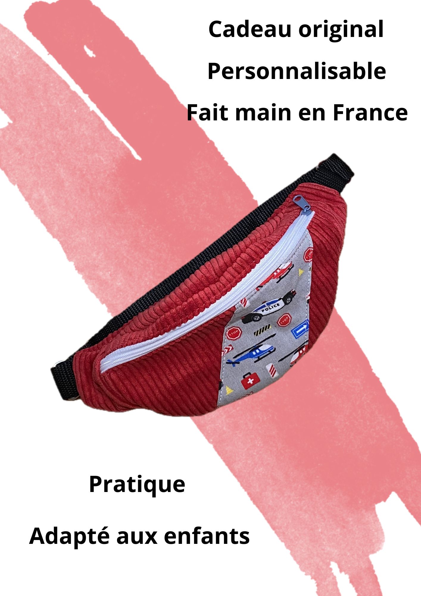 Sac banane enfant personnalisé – Prénom en flocage – Image 5
