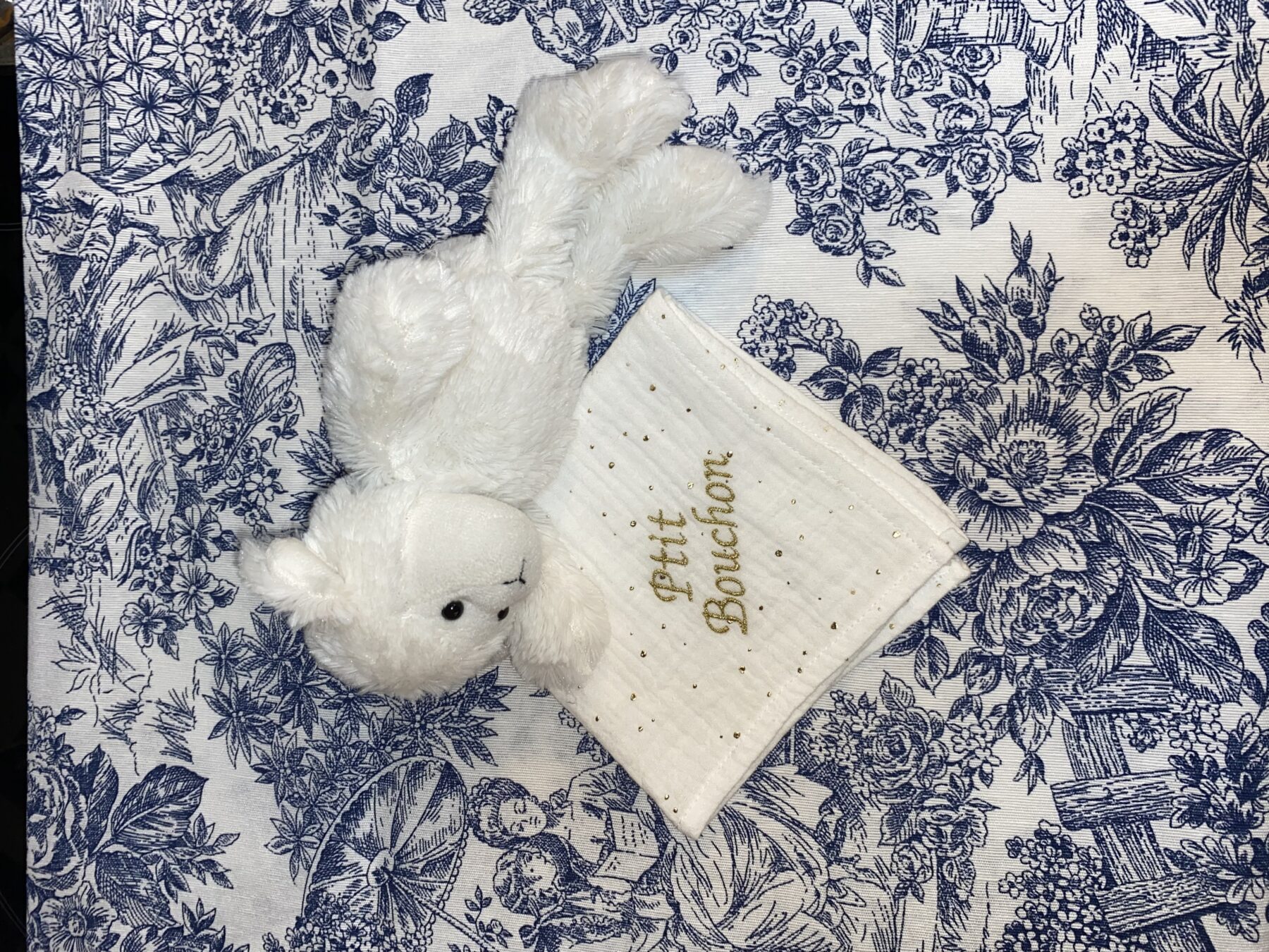 Lange bébé personnalisé en double gaze de coton – Prénom ou initiale brodée – Image 2