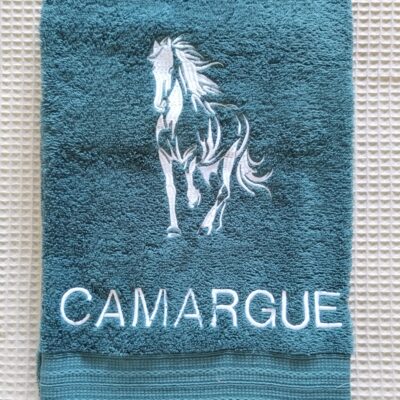 Serviette de bain brodée