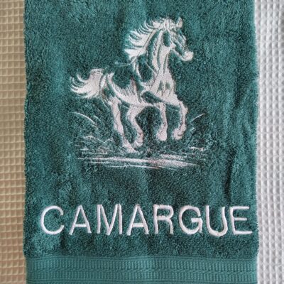 Serviette de bain brodée