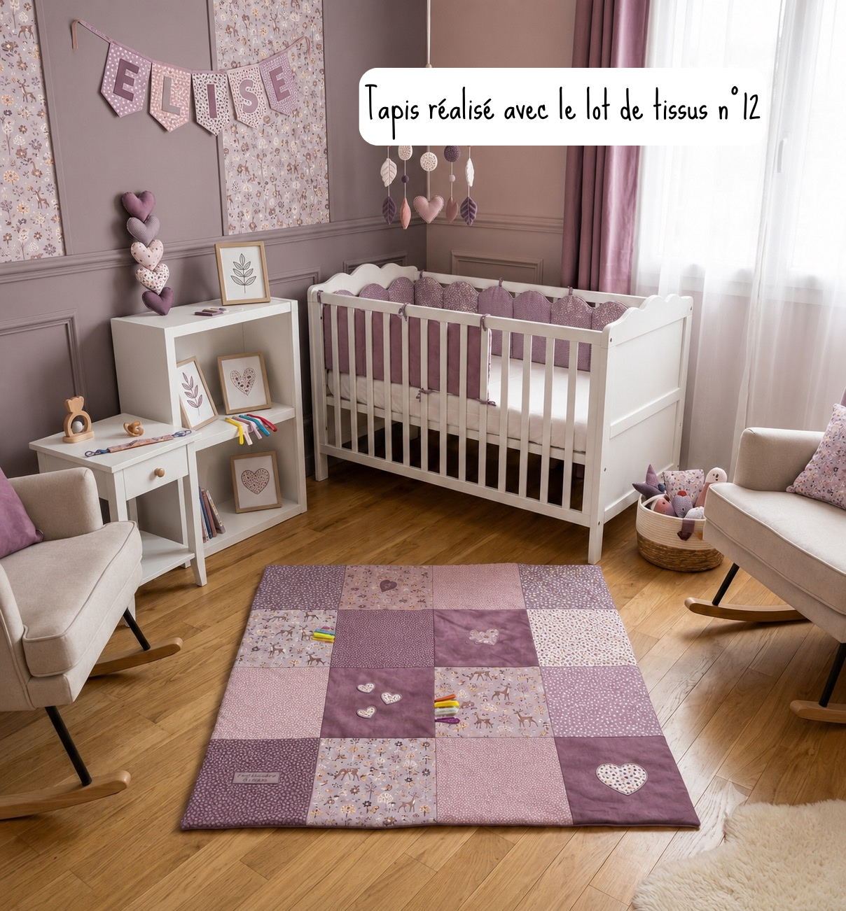 Tapis d'éveil bébé personnalisé sur mesure – 100 x 100 cm – Image 9