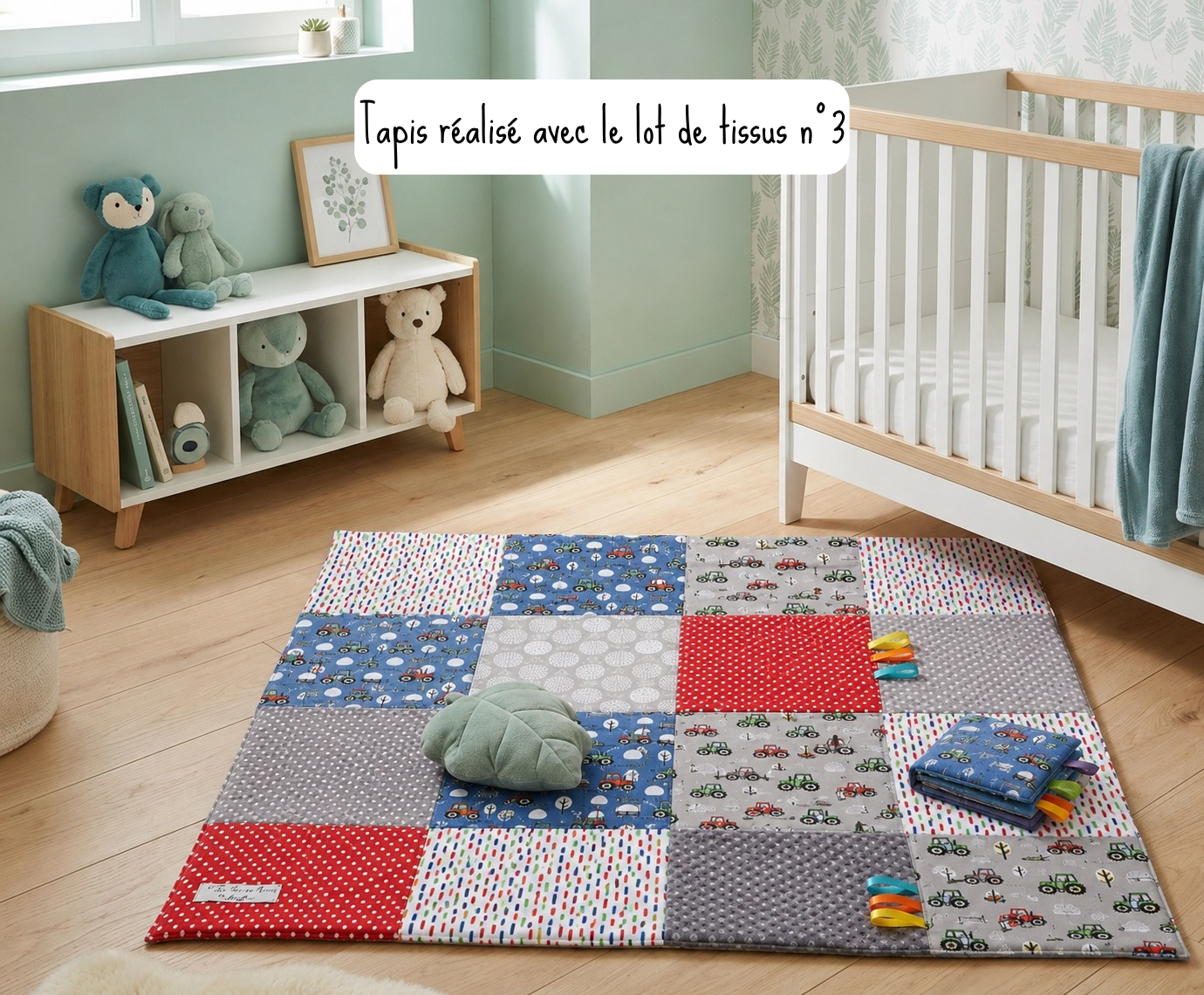 Tapis d'éveil bébé personnalisé sur mesure – 100 x 100 cm – Image 7