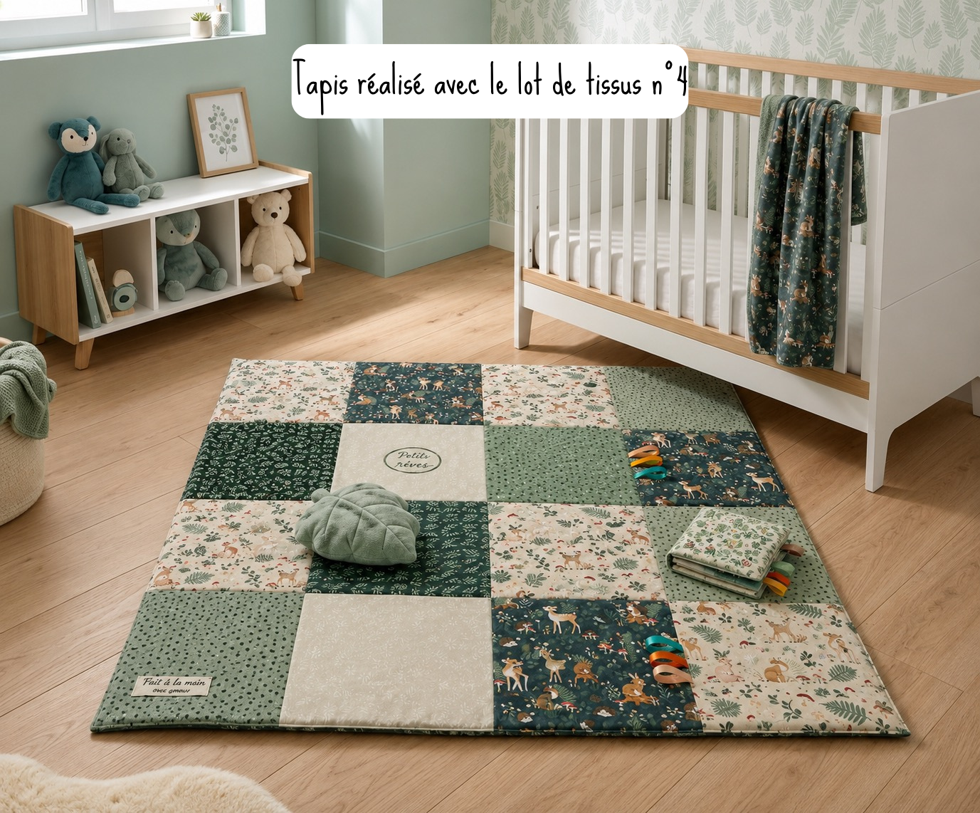 Tapis d'éveil bébé personnalisé sur mesure – 100 x 100 cm – Image 8