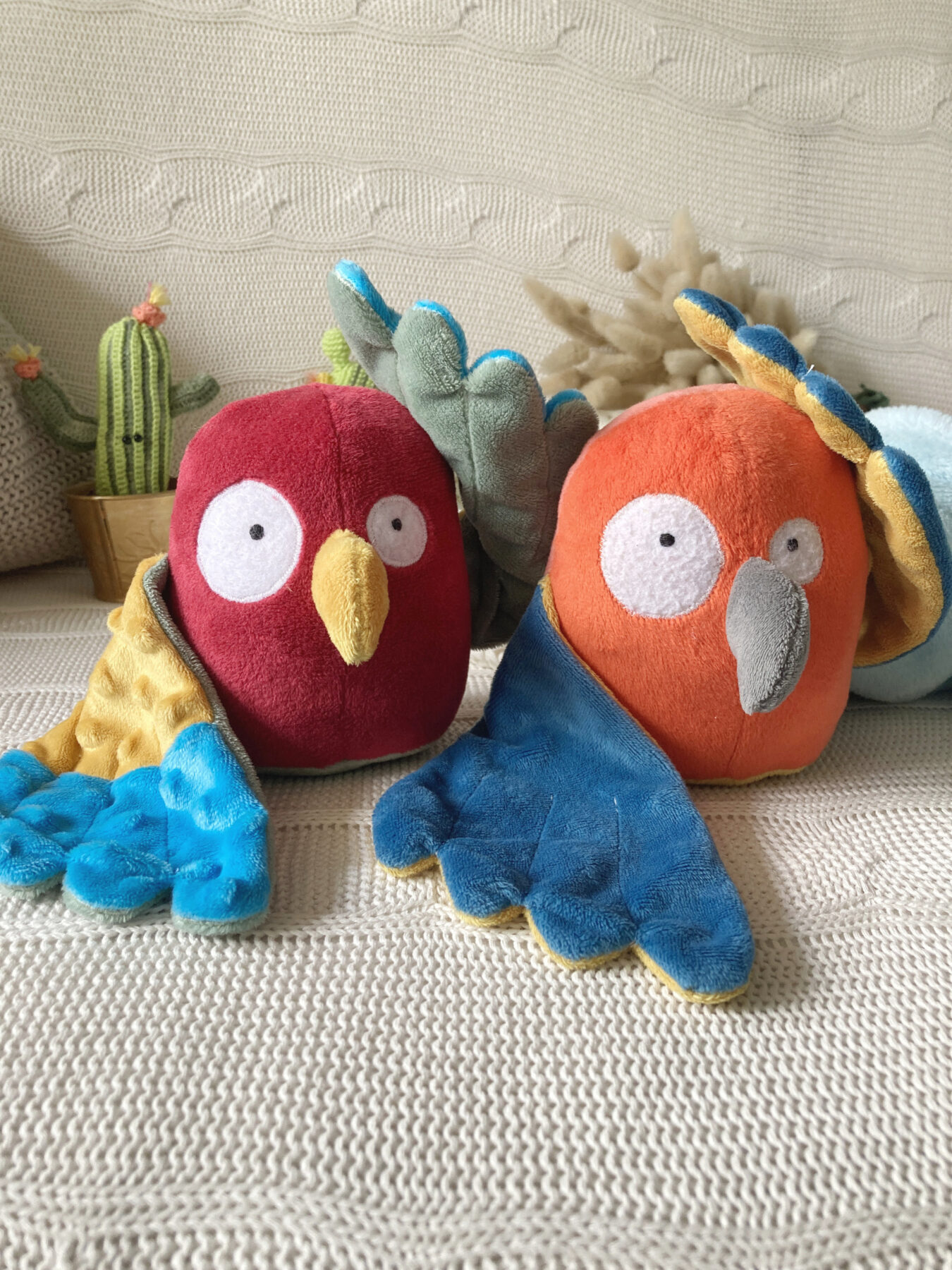 doudou oiseau piouf perroquet personnalisable