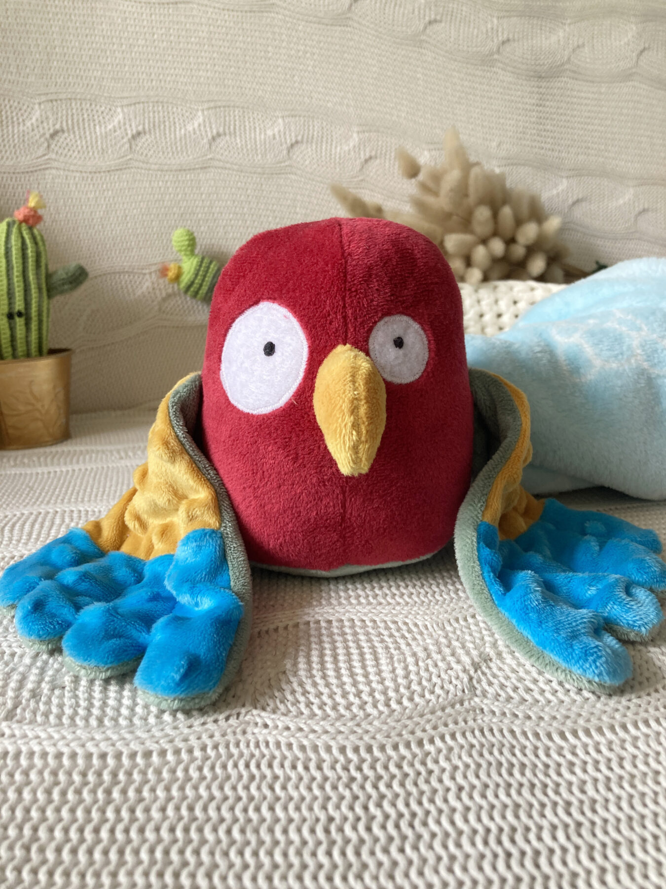 doudou oiseau piouf perroquet personnalisable