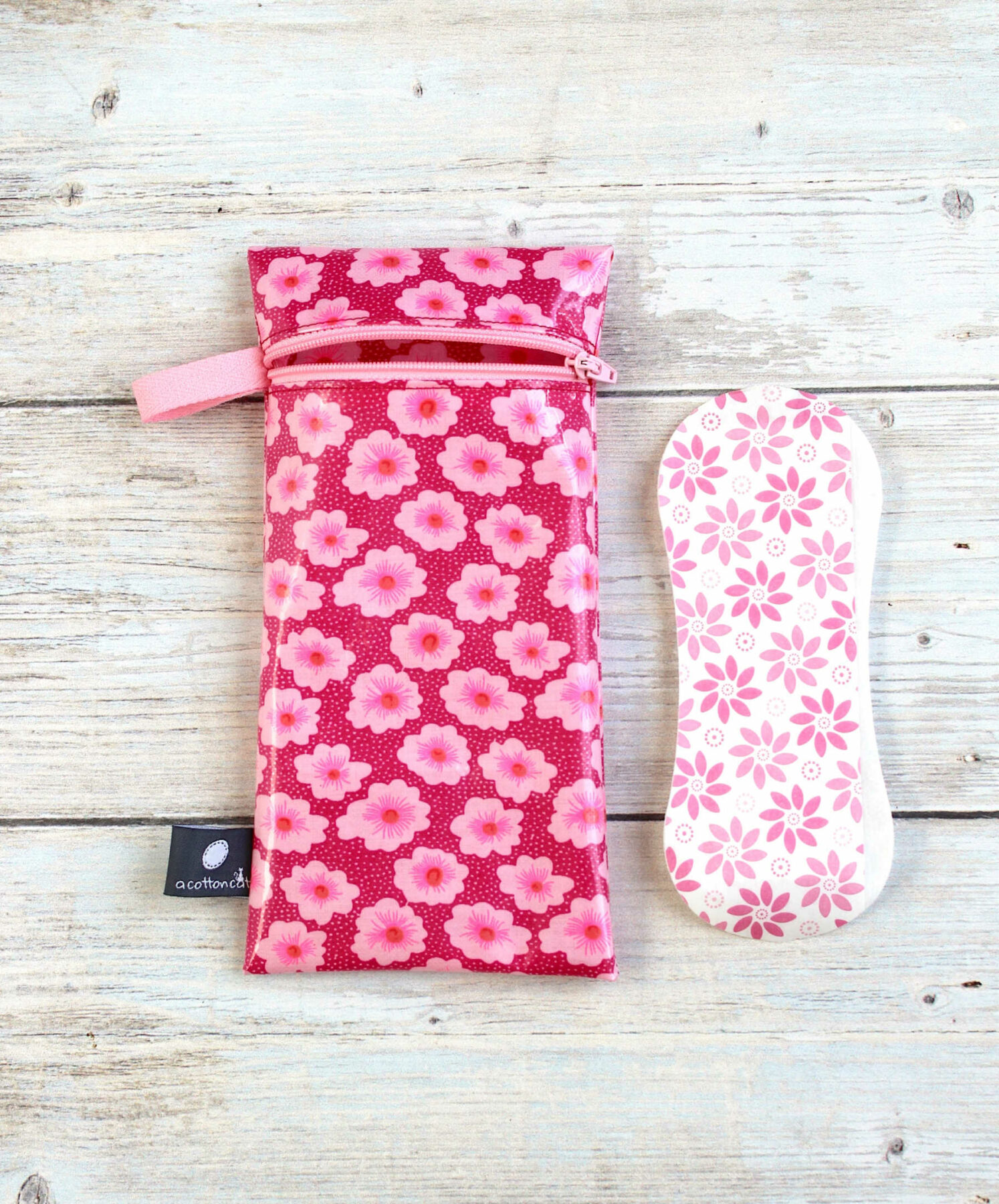 Pochette enduite brosse à dents, étui protections périodiques enduit, trousse fermeture zip – Image 2