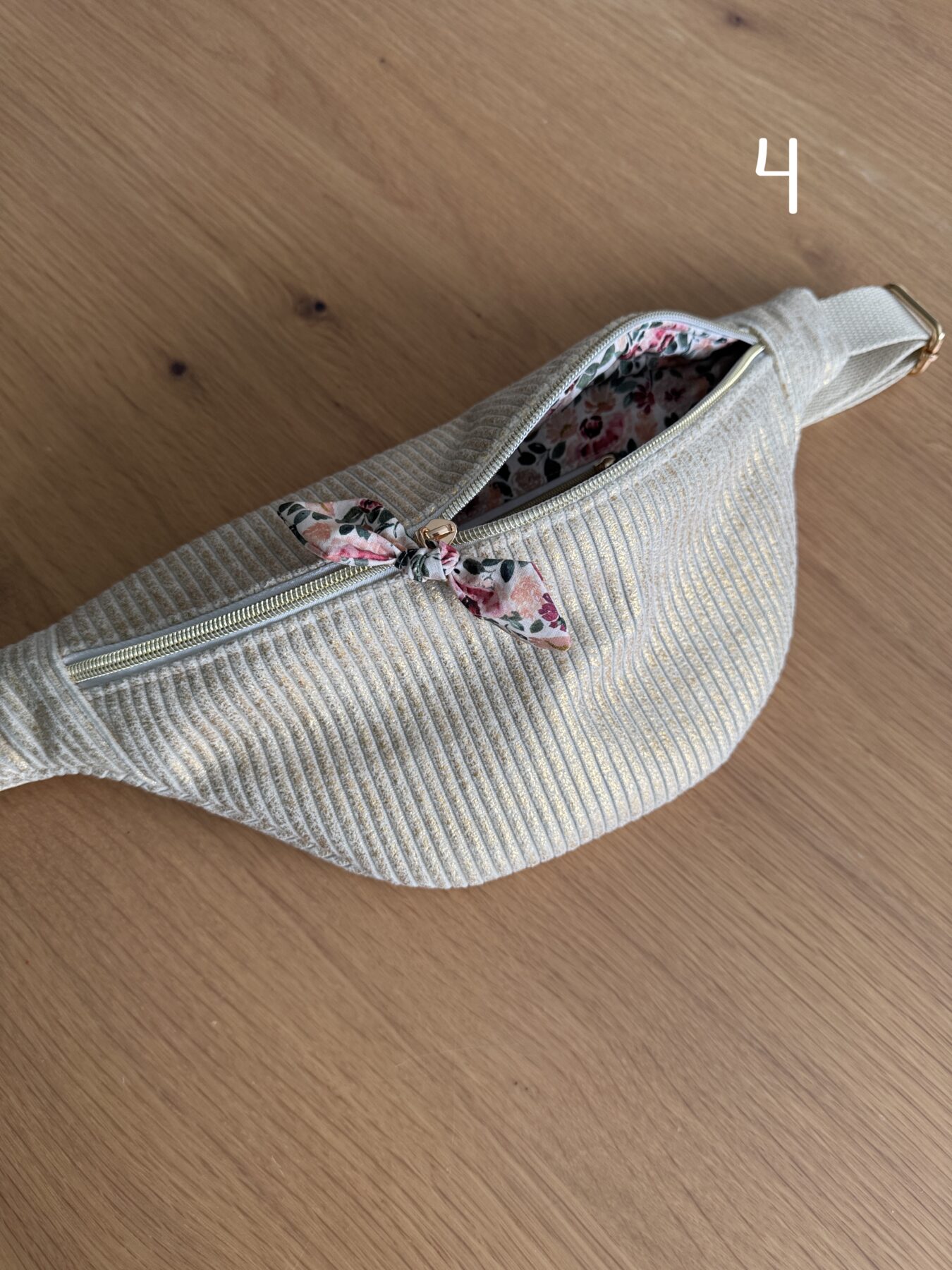 Sac banane en velours cotelé - simili cuir - en stock – Image 5