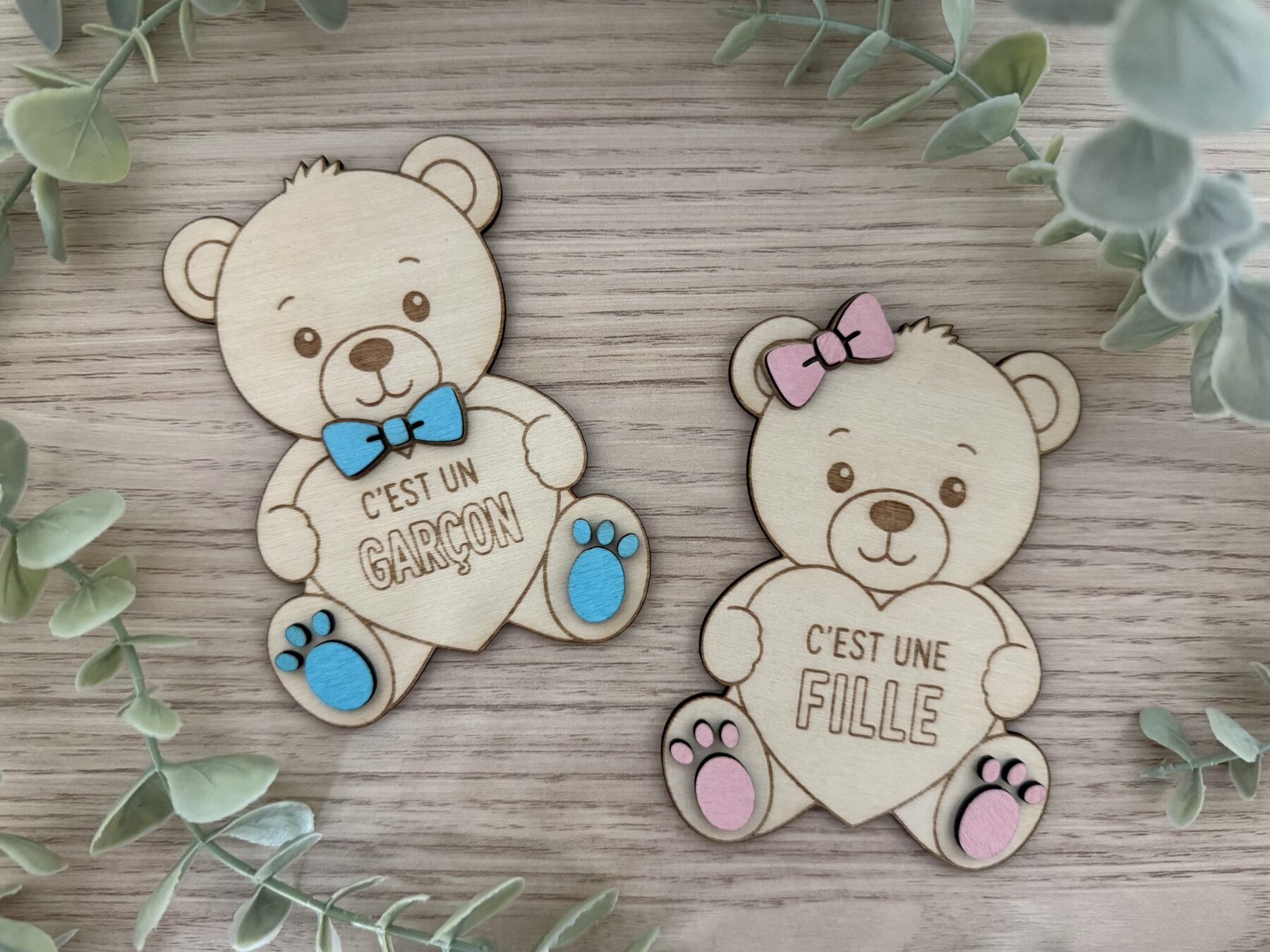 Ourson pour annoncer le secret de bébé