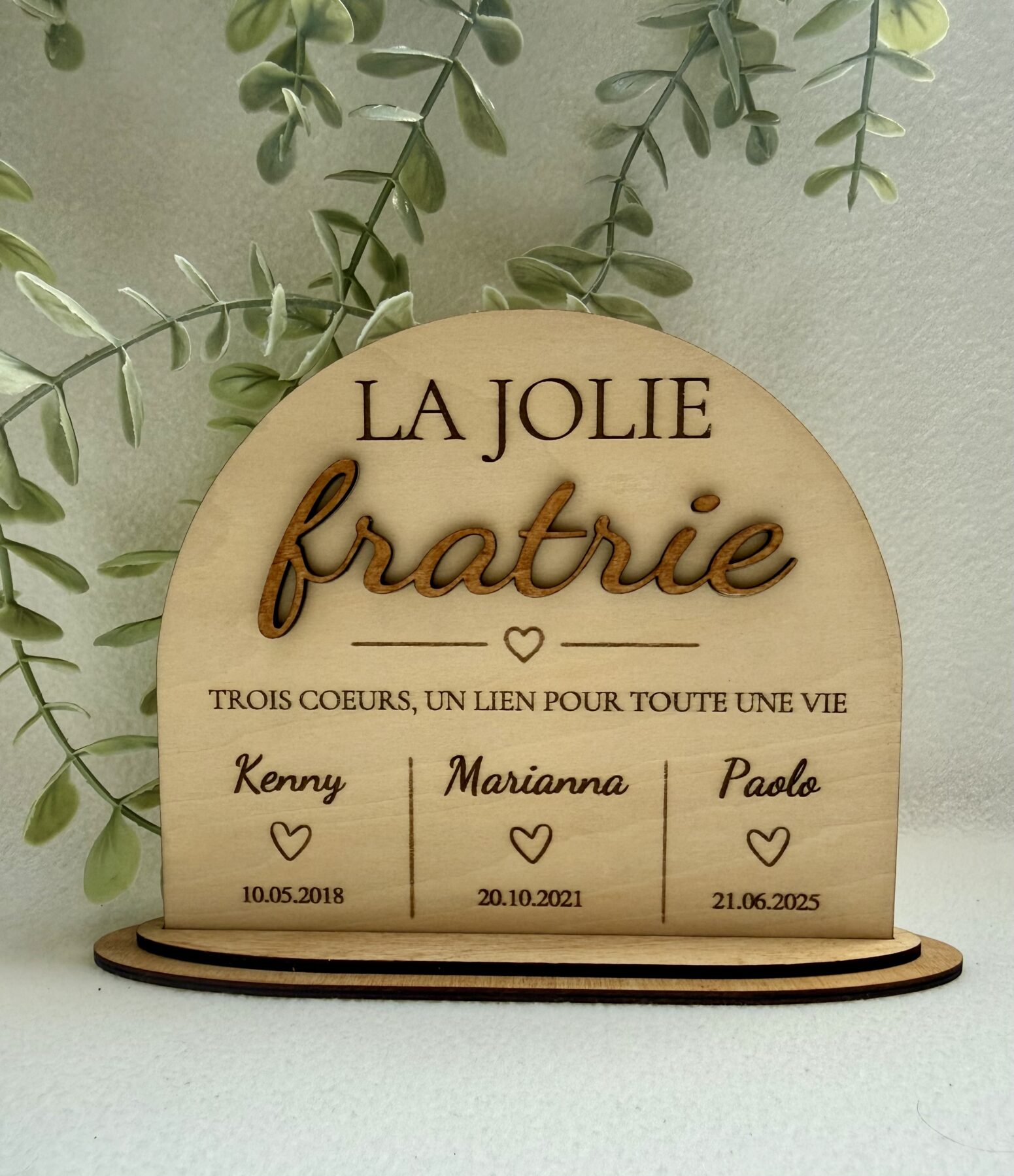 Plaque personnalisée "la jolie fratrie" – Image 2