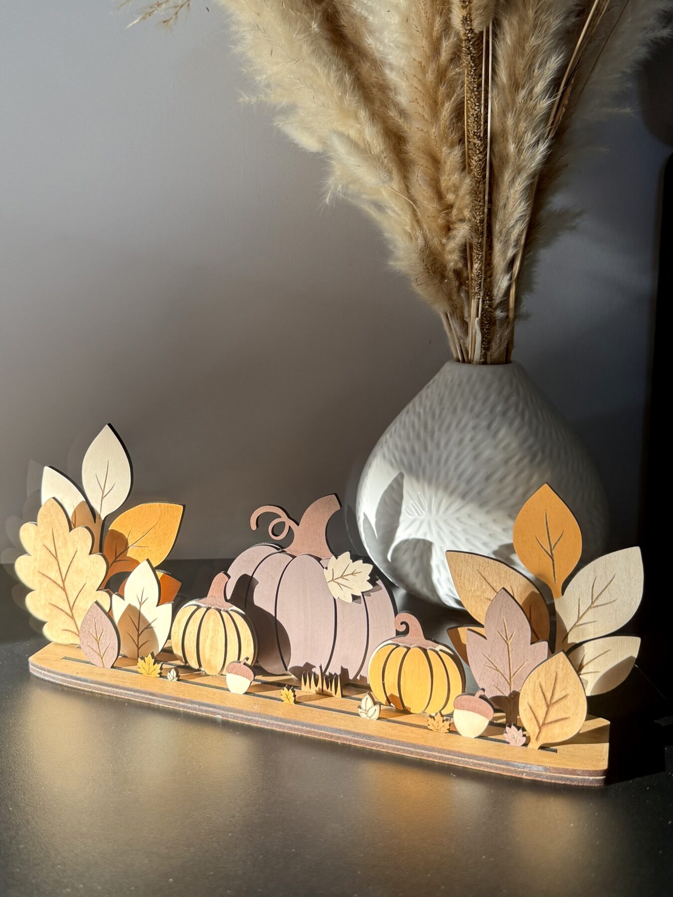 Décoration automnale en bois - Citrouilles – Image 2