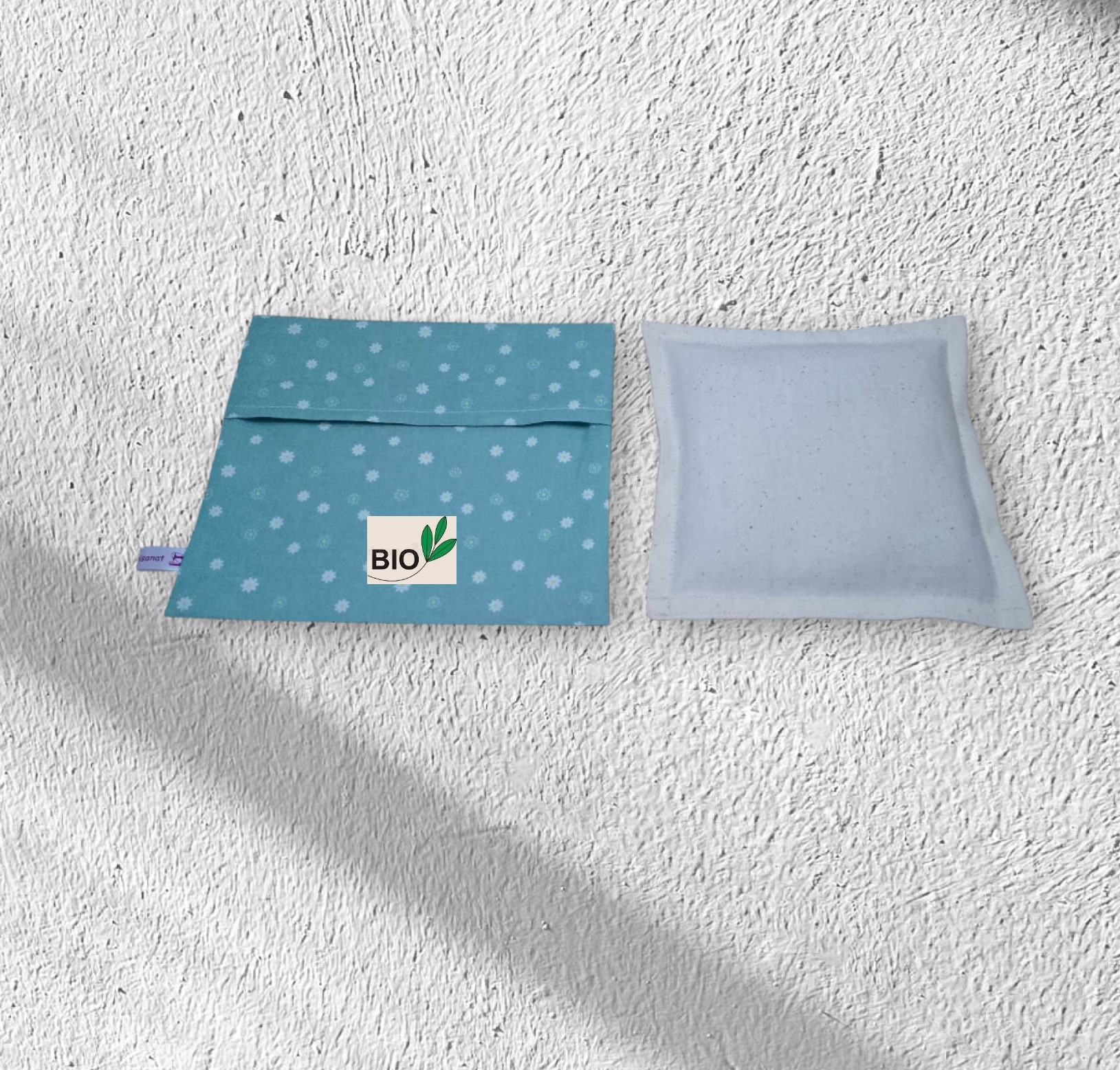 Bouillotte sèche aux graines de lin ou lin et lavande, déhoussable et lavable, modèle au choix – Image 2