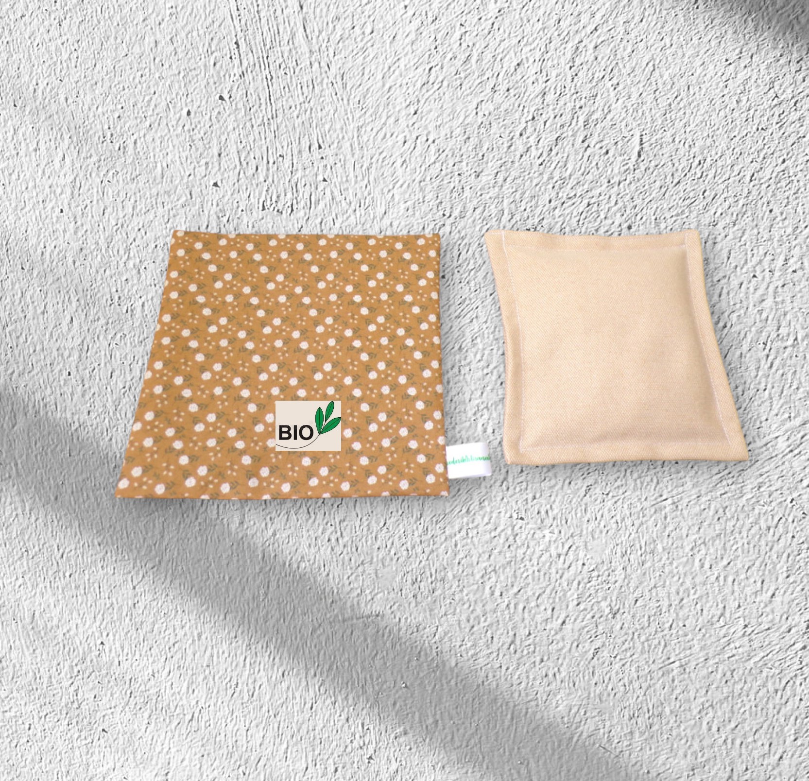 Bouillotte sèche aux graines de lin ou lin et lavande, déhoussable et lavable, modèle au choix – Image 3