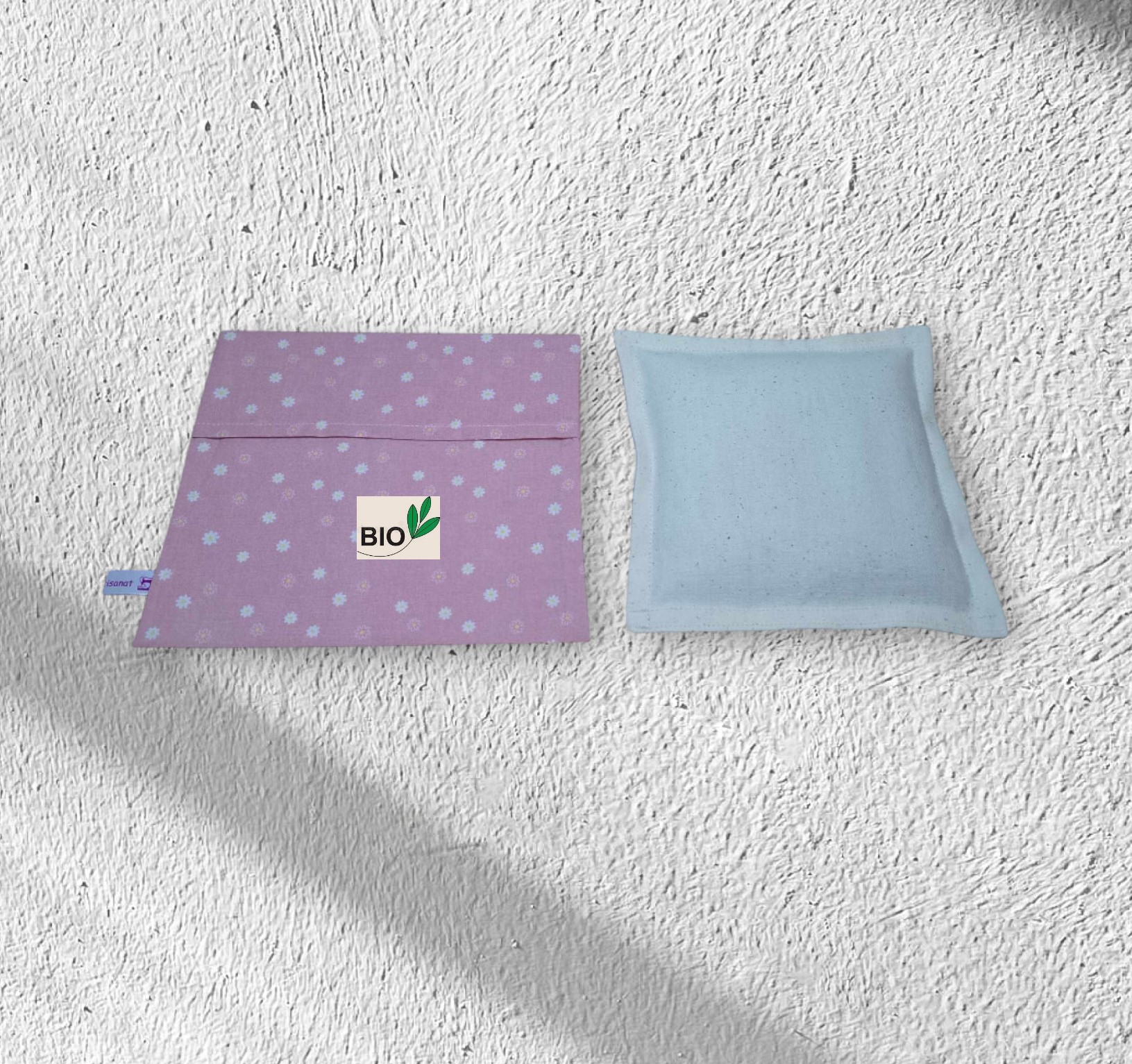 Bouillotte sèche aux graines de lin ou lin et lavande, déhoussable et lavable, modèle au choix – Image 4