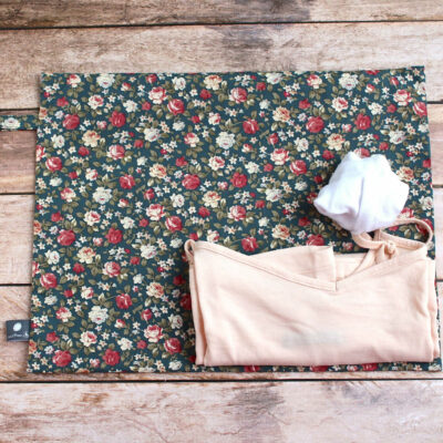 sac a linge tissu fleurs